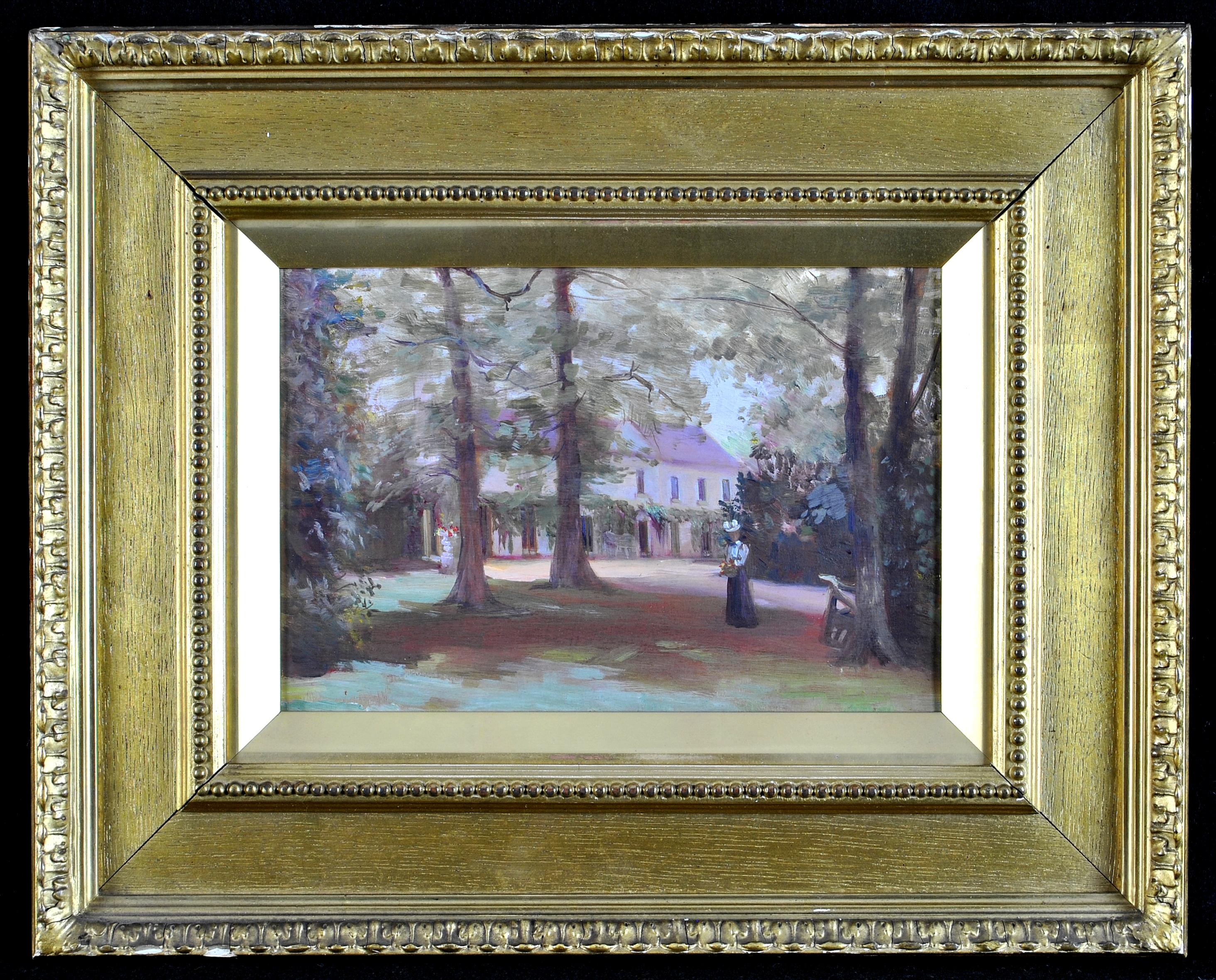 Early 20th Century Newlyn School Picking Flowers Early 20th Century