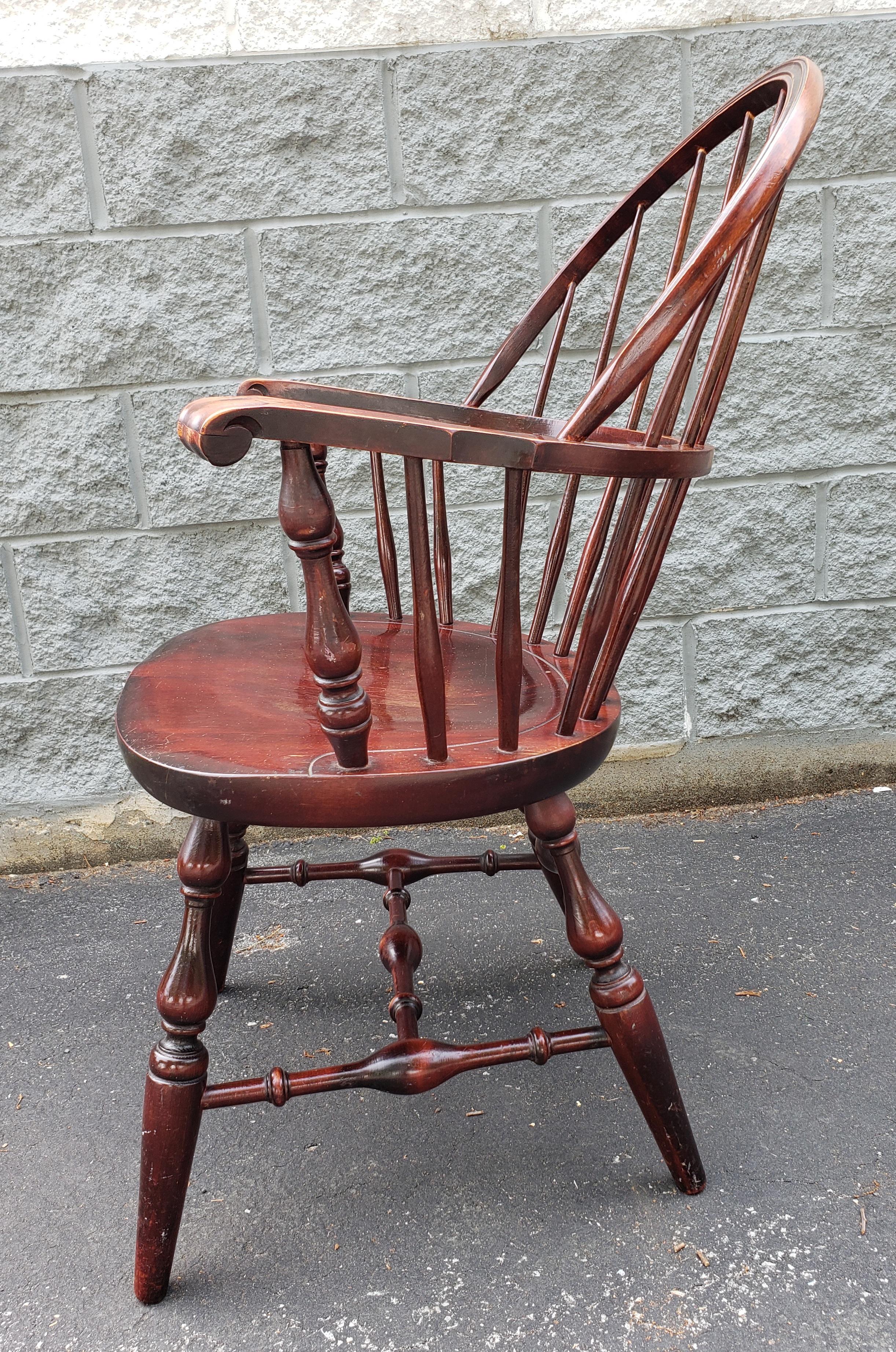 American Early 20th Century Nichols and Stone Barely Back Windsor Armchair For Sale