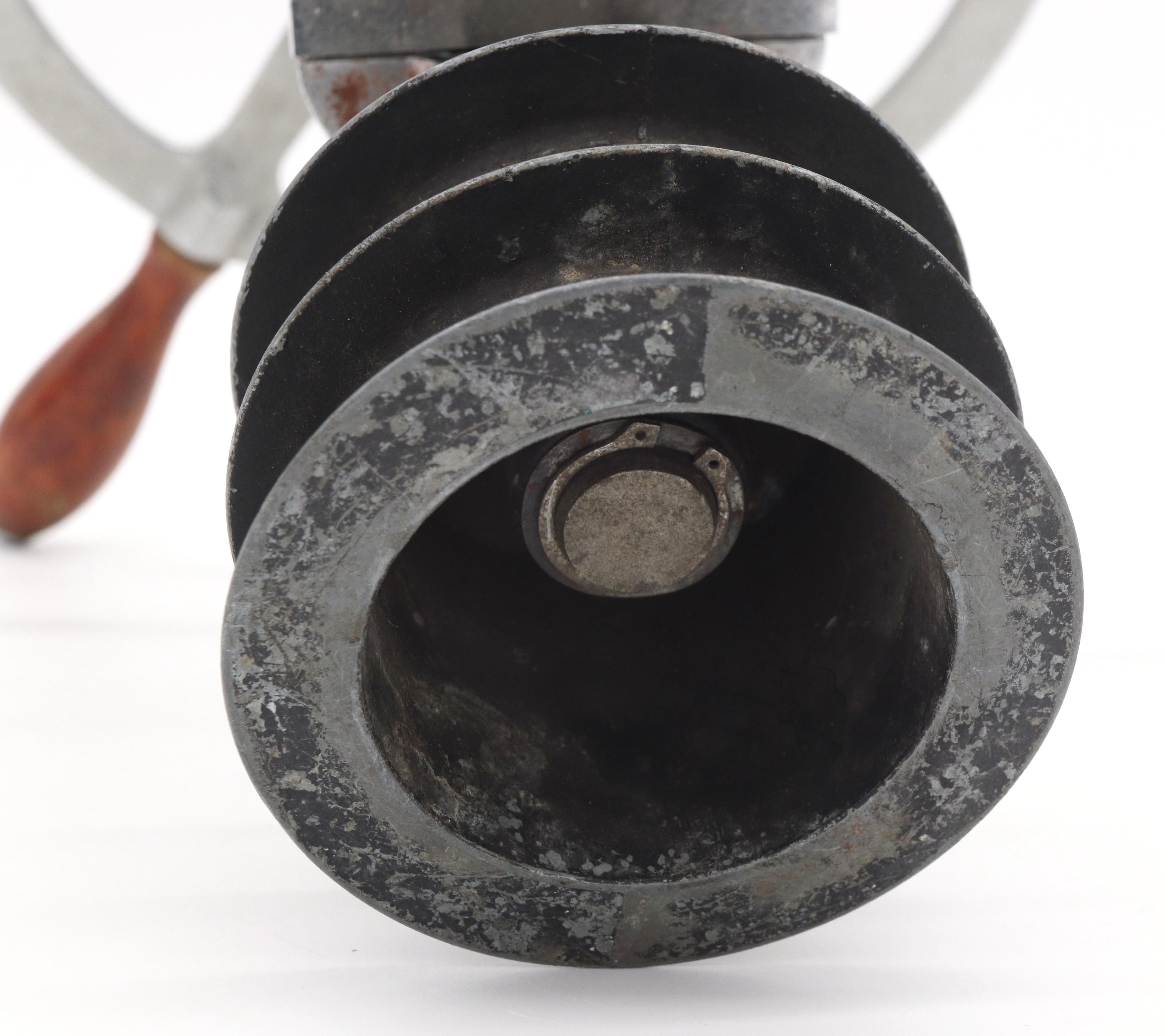Early 20th Century Nickel & Teak Yacht Wheel For Sale 3