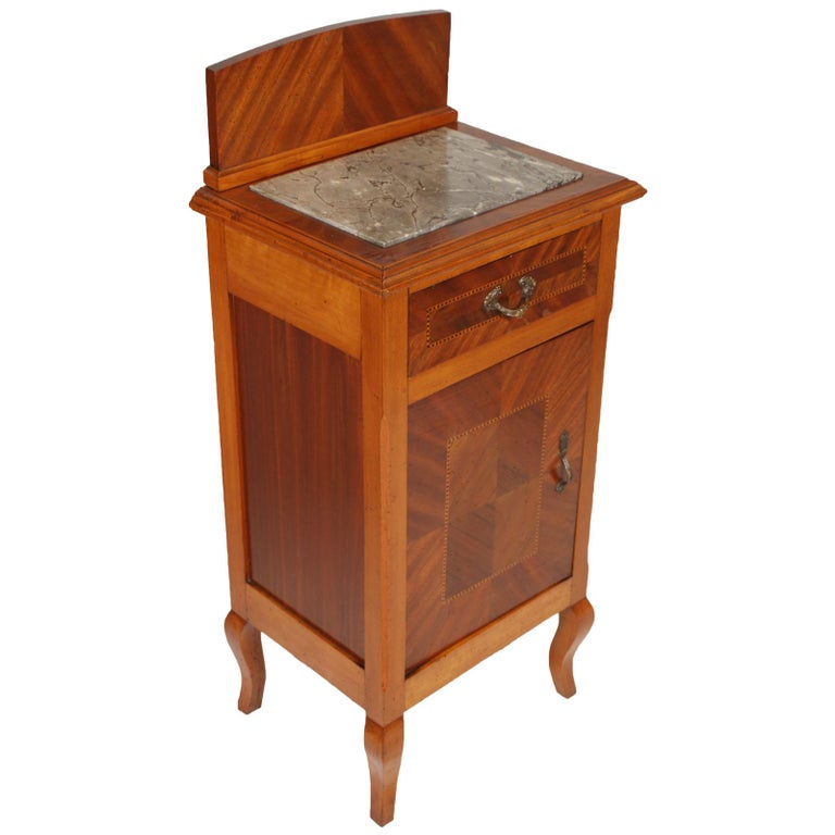 Antique couple Nightstands, Bedside Tables, Walnut and ... This beautifully elegant marble side table is perfect for adding a hint of luxury to your home.