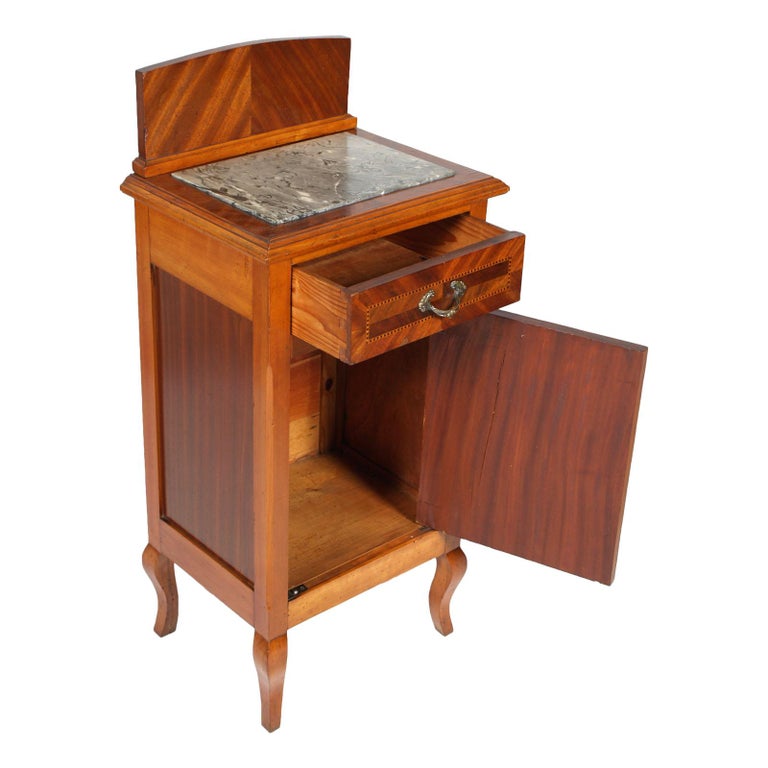 Antique couple Nightstands, Bedside Tables, Walnut and ... Bedside tables , classic , nightime zone.