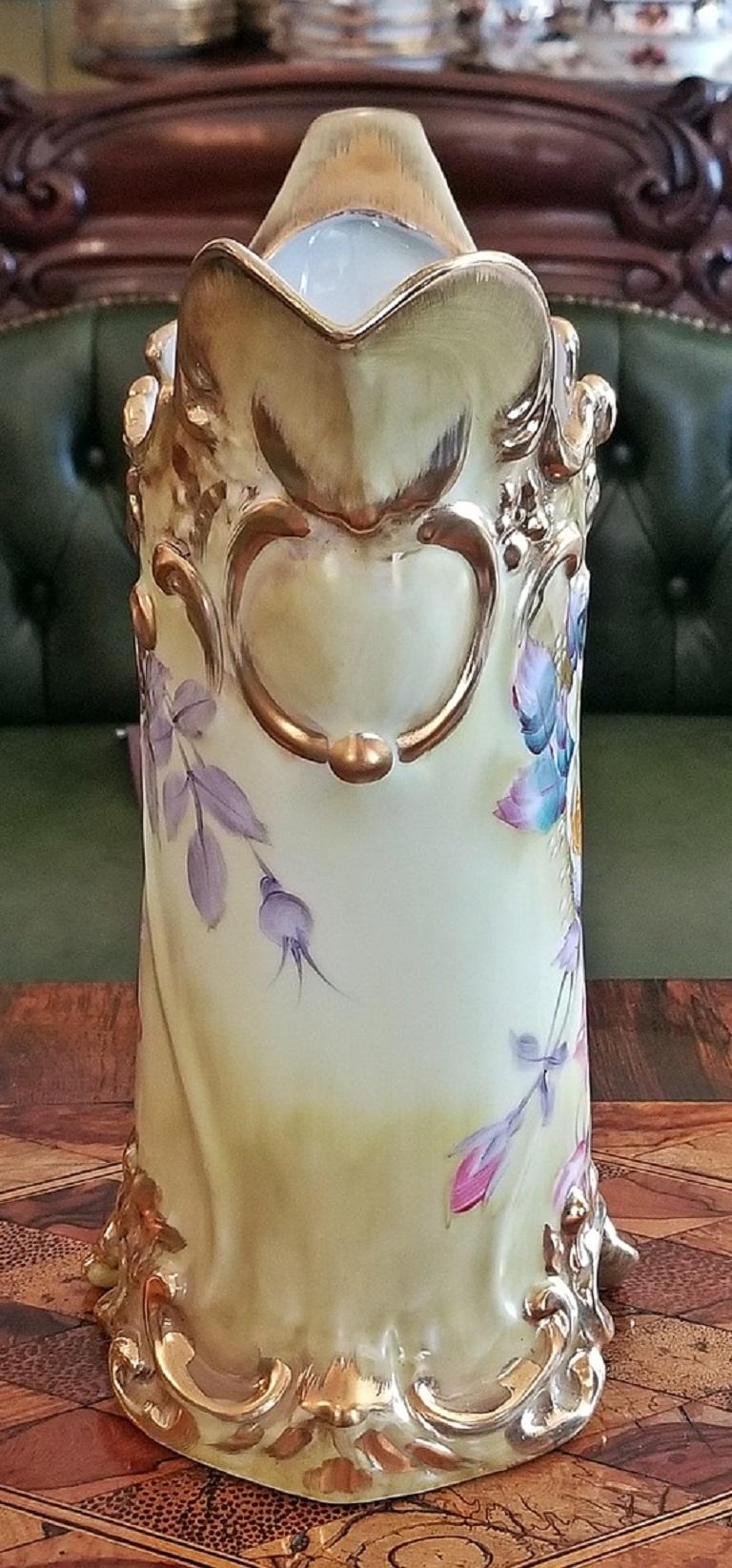 hand painted nippon pitcher