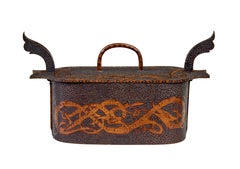 Scatola con dente da poker norvegese dell'inizio del XX secolo