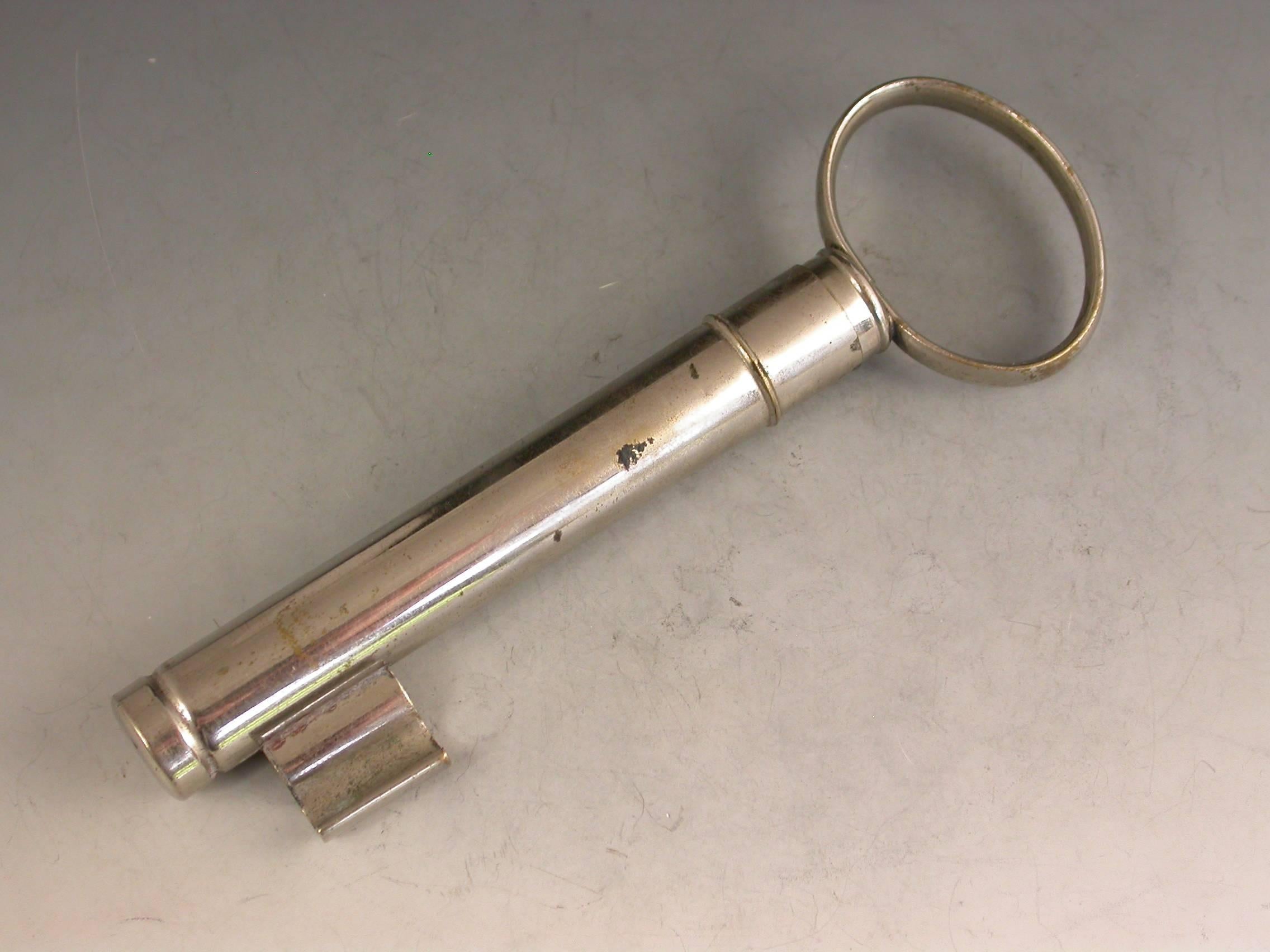 Other Early 20th Century Novelty Silver Plated Key Writing Compendium, circa 1900