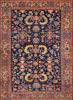 Début du 20e siècle  N.W. Tapis persan Heriz ( 9'3" x 12'9" - 282 x 288")