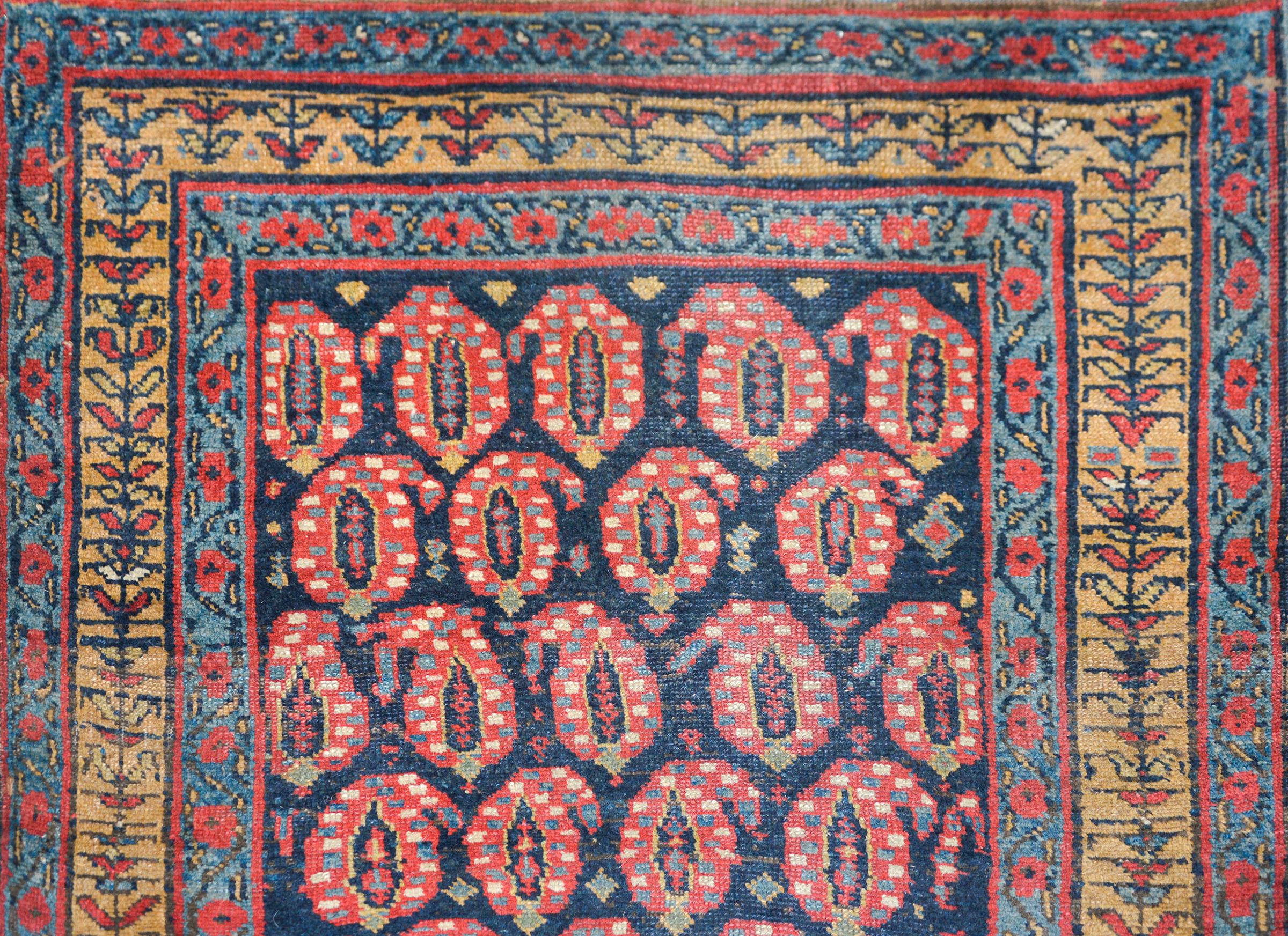 Hand-Knotted Early 20th Century N.W. Persian Runner For Sale