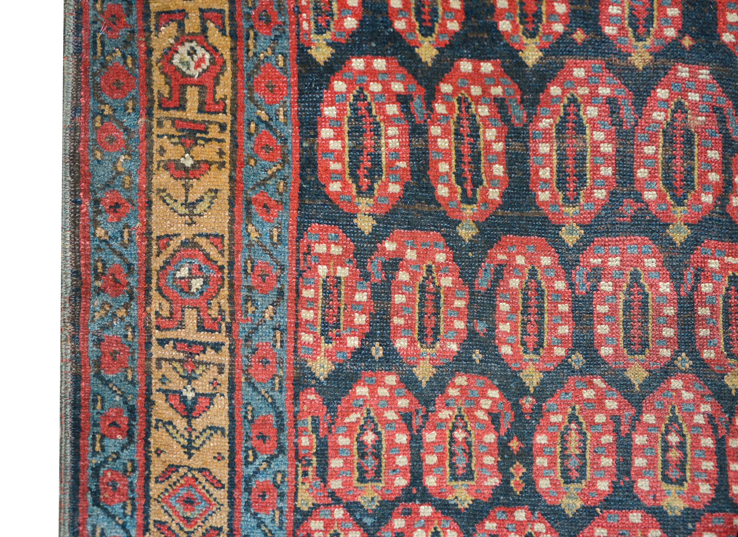Wool Early 20th Century N.W. Persian Runner For Sale