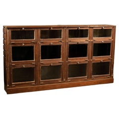Vintage Early 20th Century Oak 12-Drawer Haberdashery Cabinet