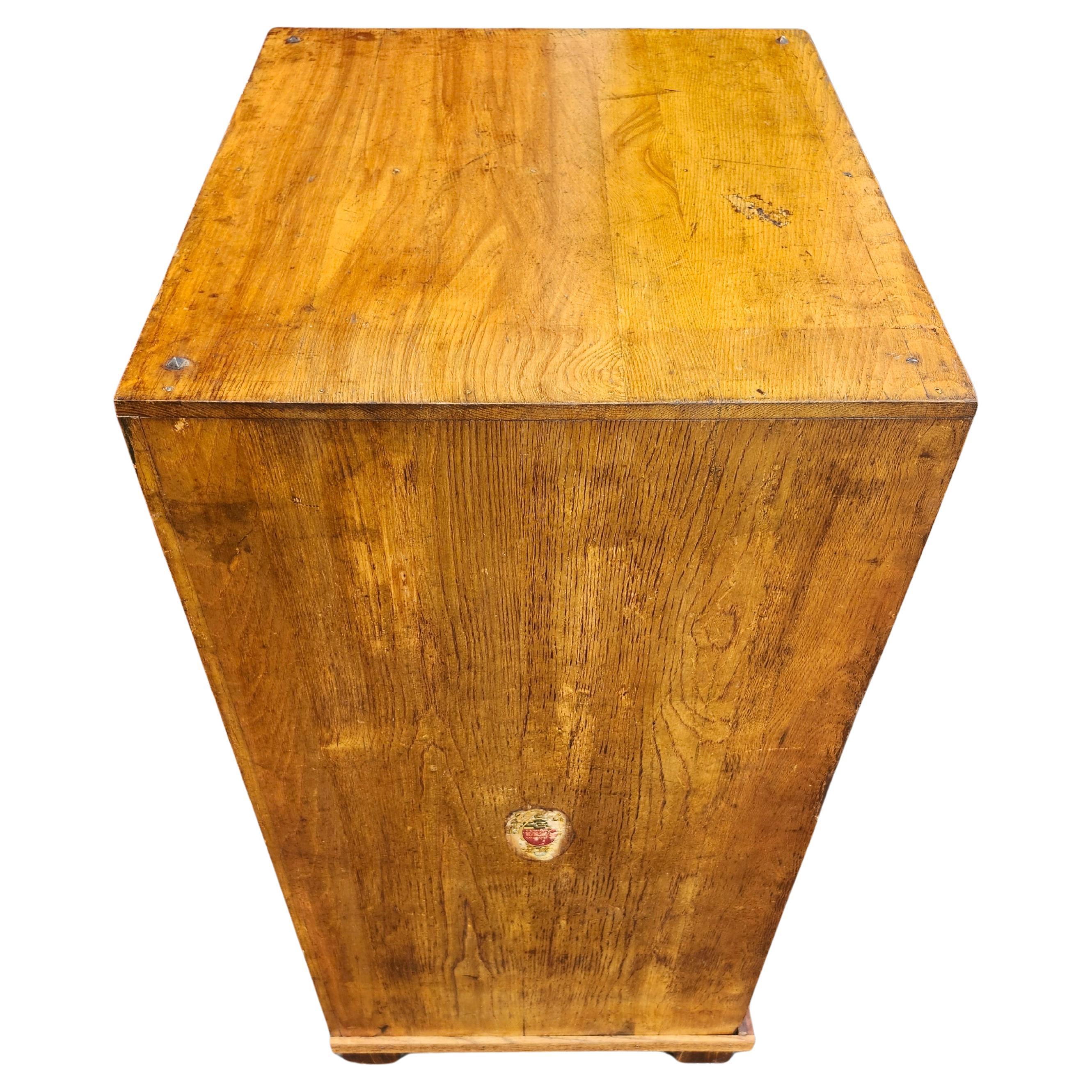 American Early 20th Century Oak 20 Drawer Labeled Plumbing Apothecary Cabinet 2 Available For Sale