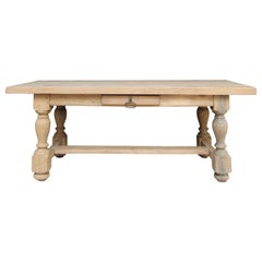 Early 20th Century Oak Baluster Leg Monastery Table