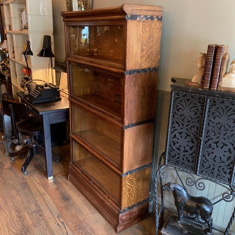 Early 20th Century Oak Barrister Case By Globe Wernicke Co. at 1stDibs