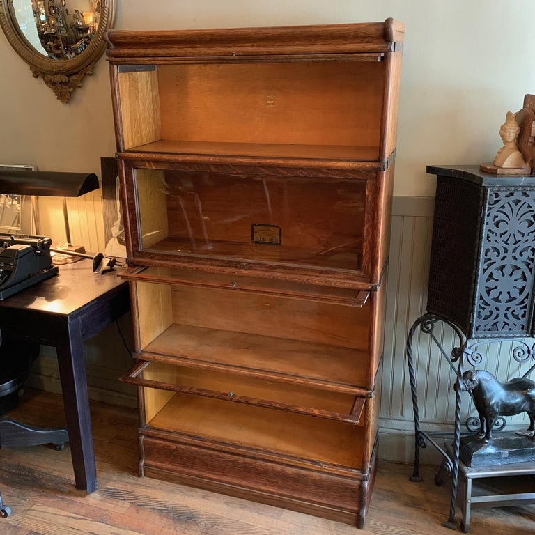 Early 20th Century Oak Barrister Case By Globe Wernicke Co. at 1stDibs