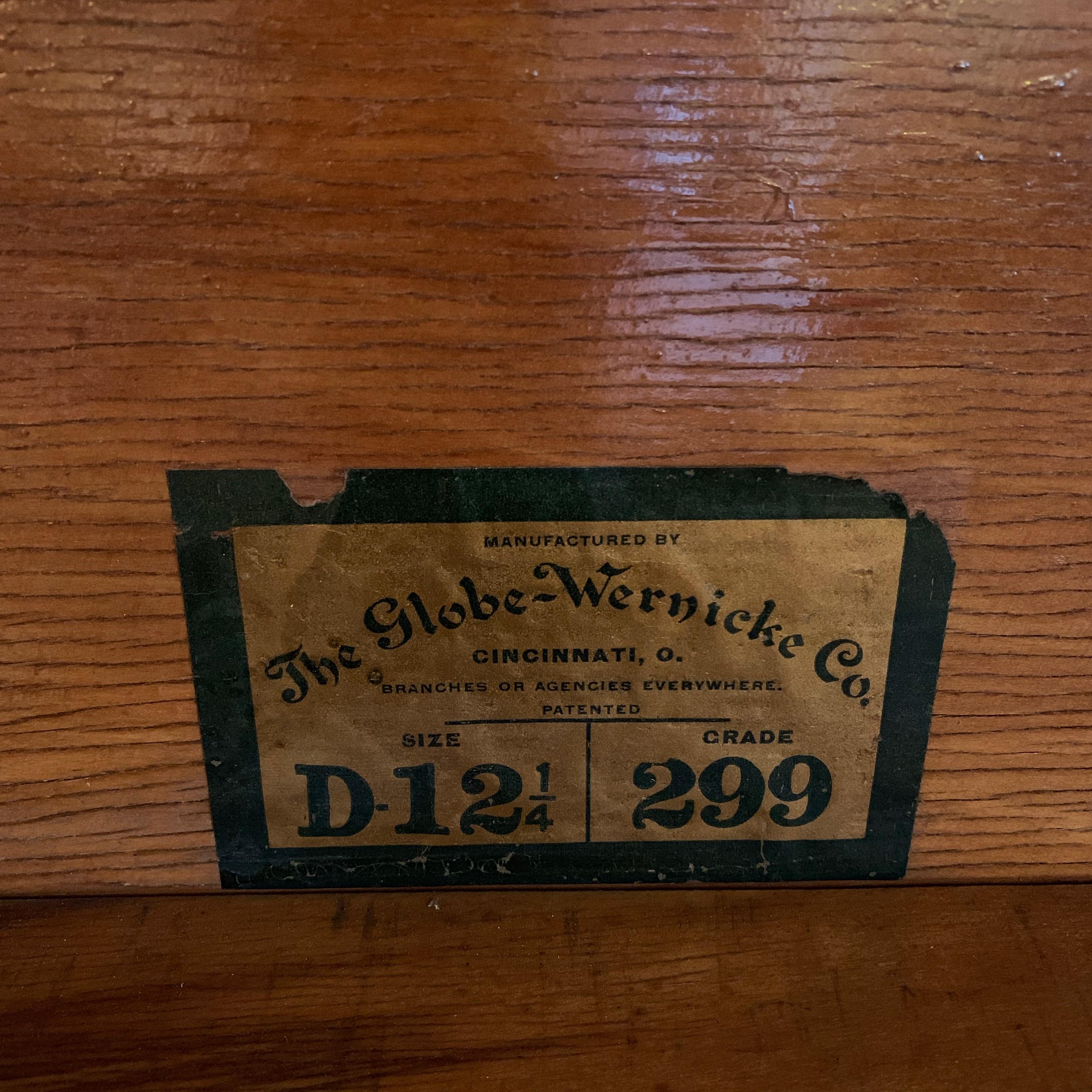 Early 20th Century Oak Barrister Case By Globe Wernicke Co. 1