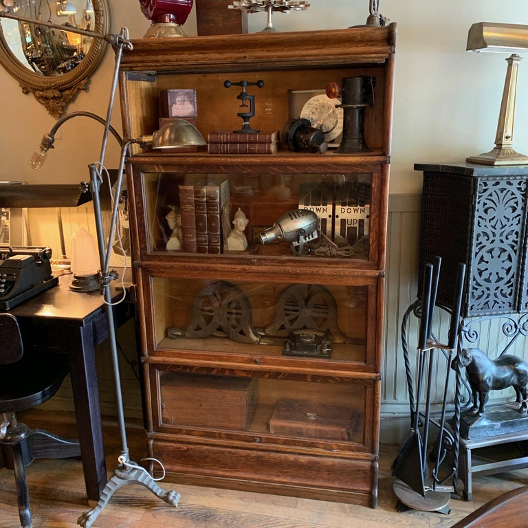 Early 20th Century Oak Barrister Case By Globe Wernicke Co. at 1stDibs