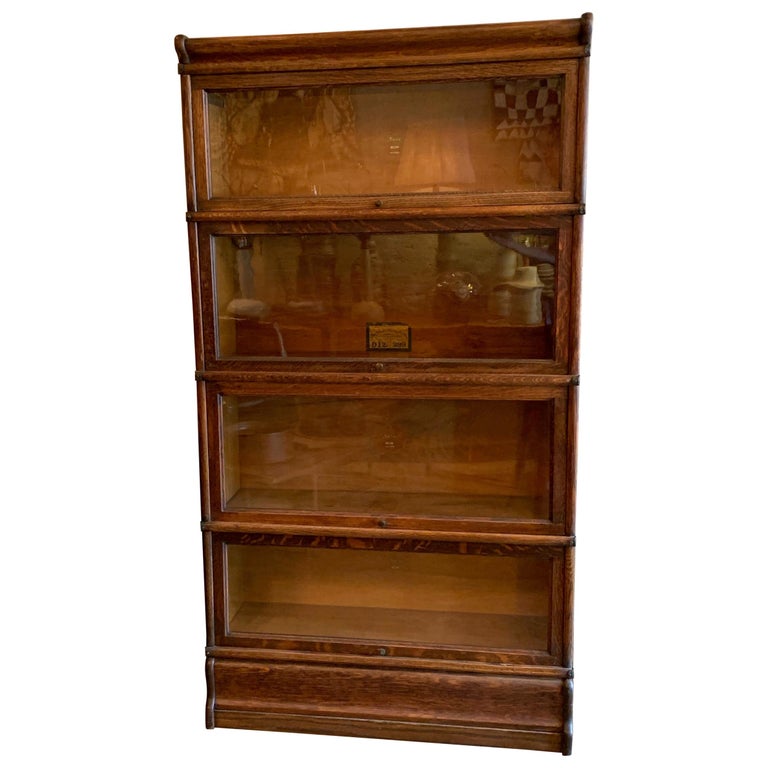 Early 20th Century Oak Barrister Case By Globe Wernicke Co. at 1stDibs