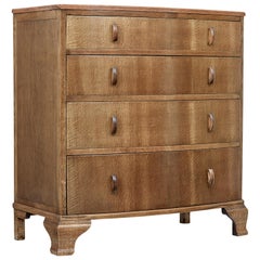 Early 20th Century Oak Bow Front Chest of Drawers