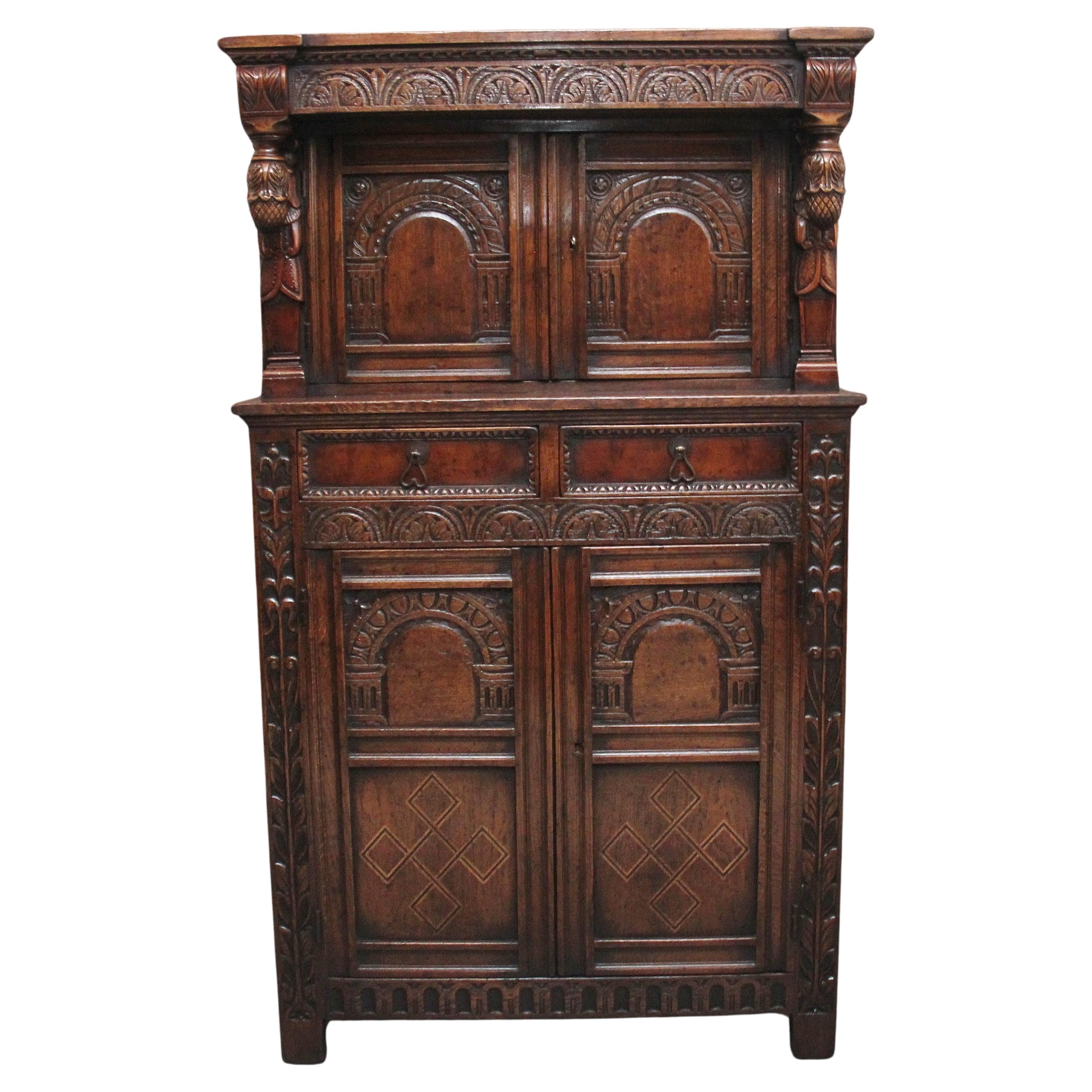 Early 20th Century oak court cupboard