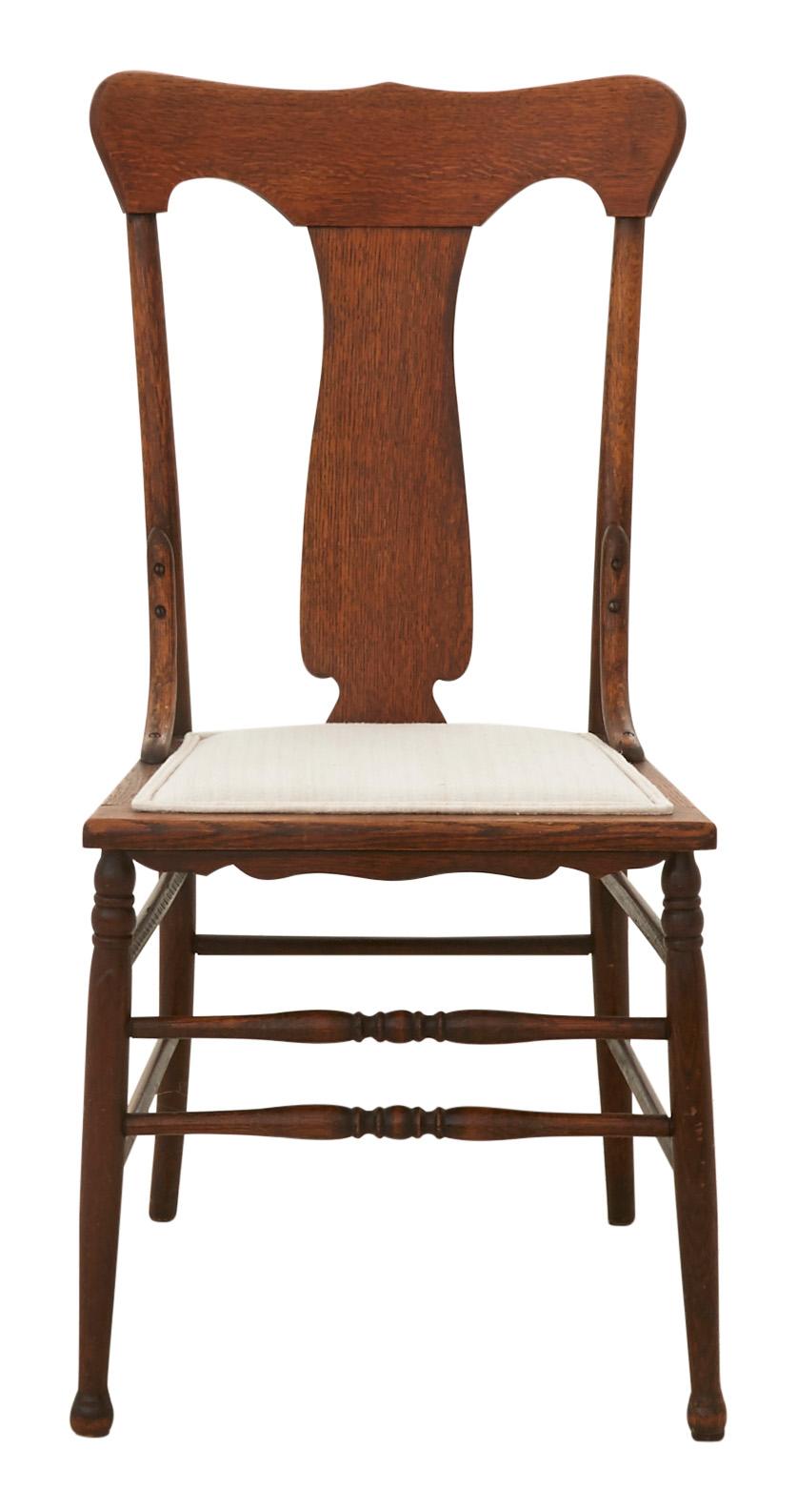 American Early 20th Century Oak Dining Chair For Sale