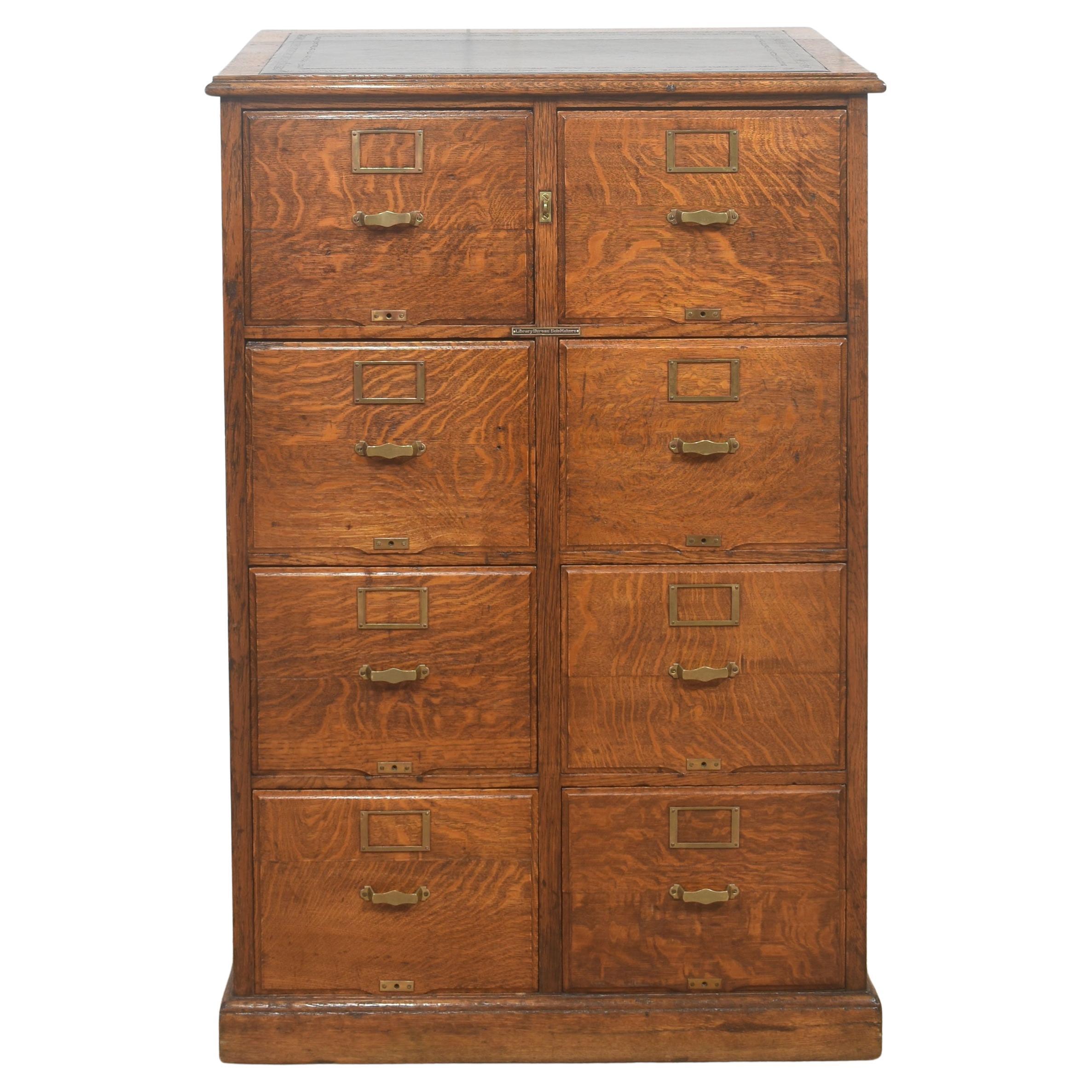 Early 20th Century Oak Double Filing Cabinet