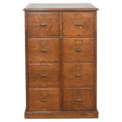 Early 20th Century Oak Double Filing Cabinet