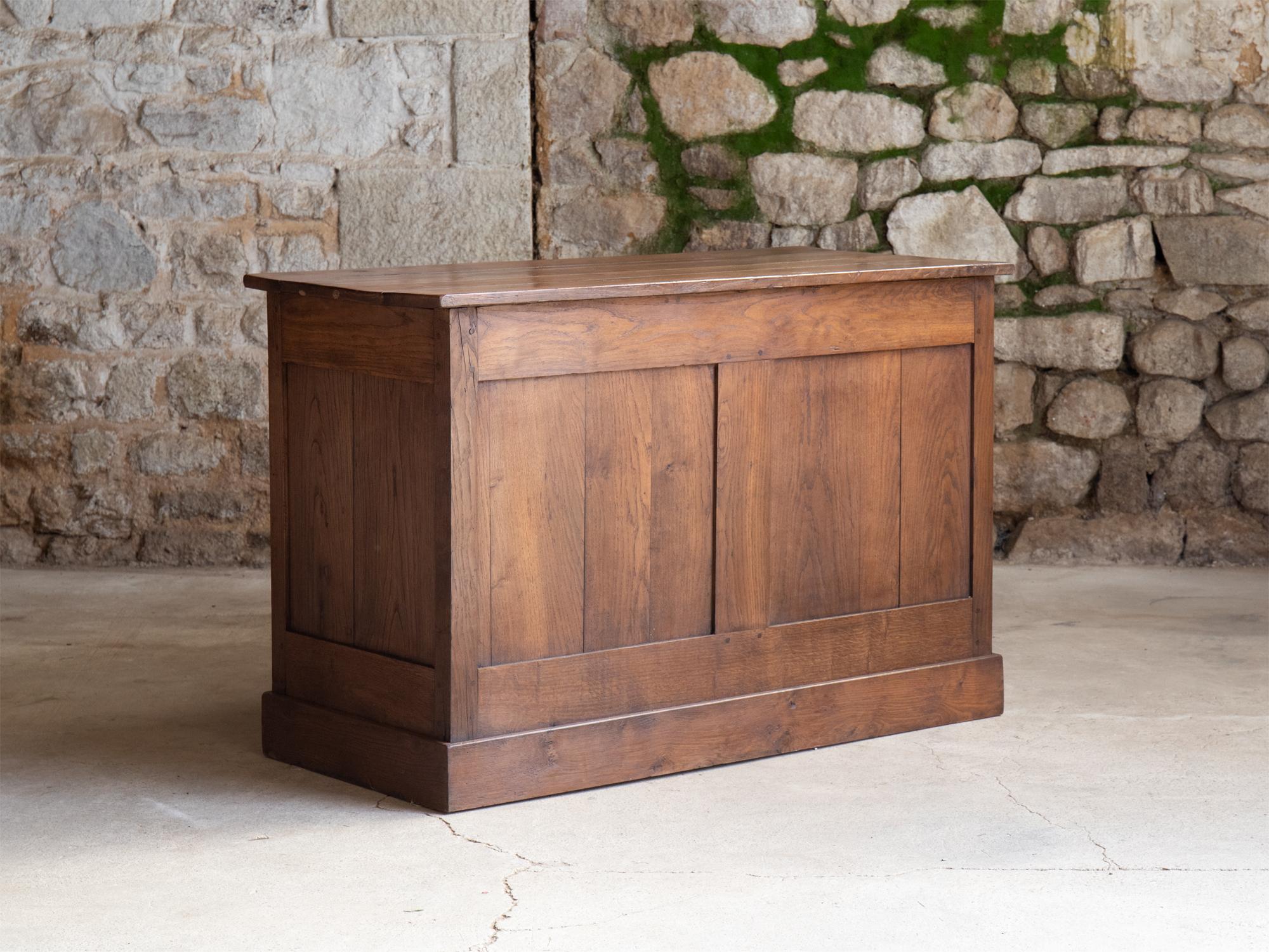 Early 20th Century Oak Grocery Shop Counter 3