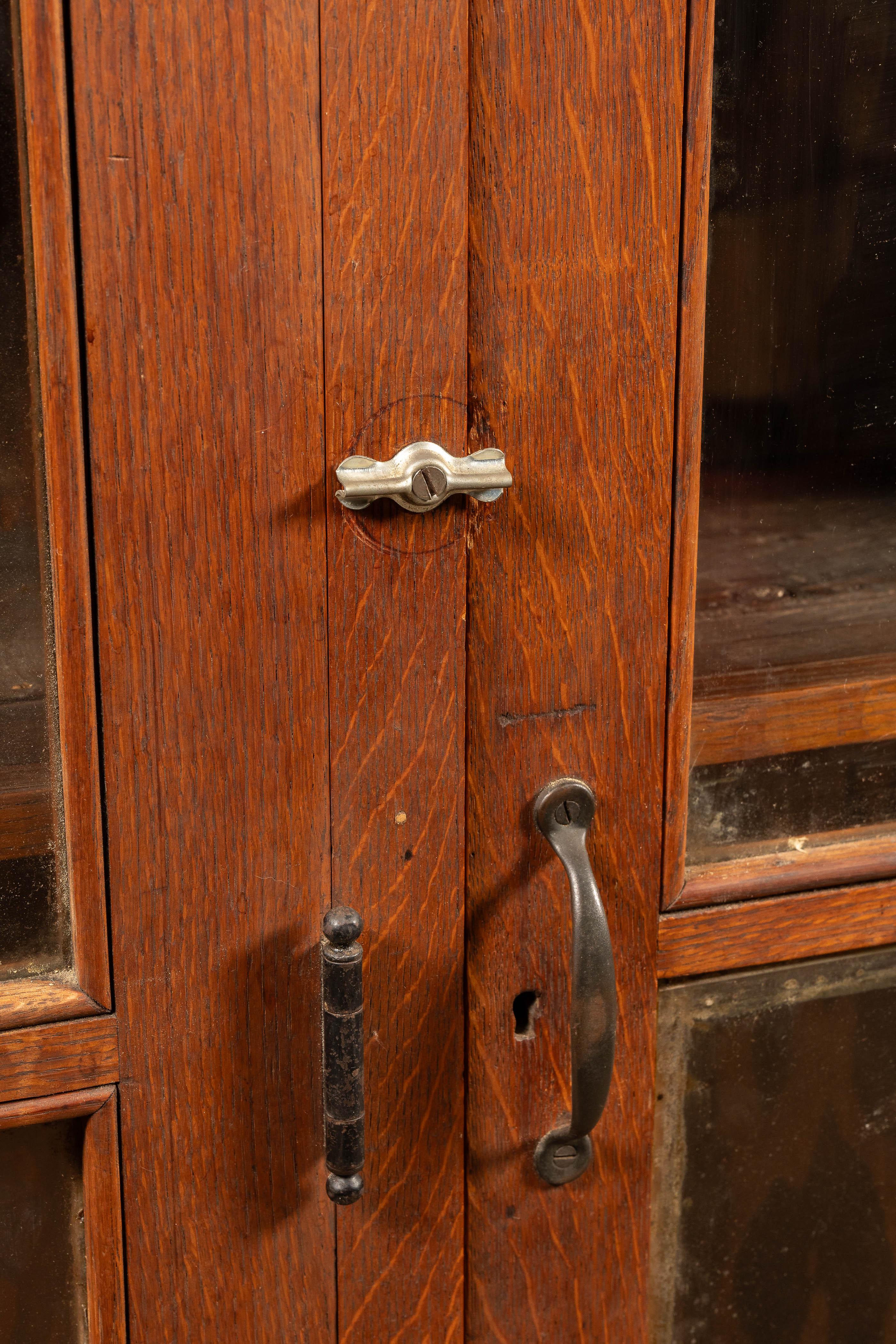 American Early 20th Century Oak Laboratory Display Cabinet
