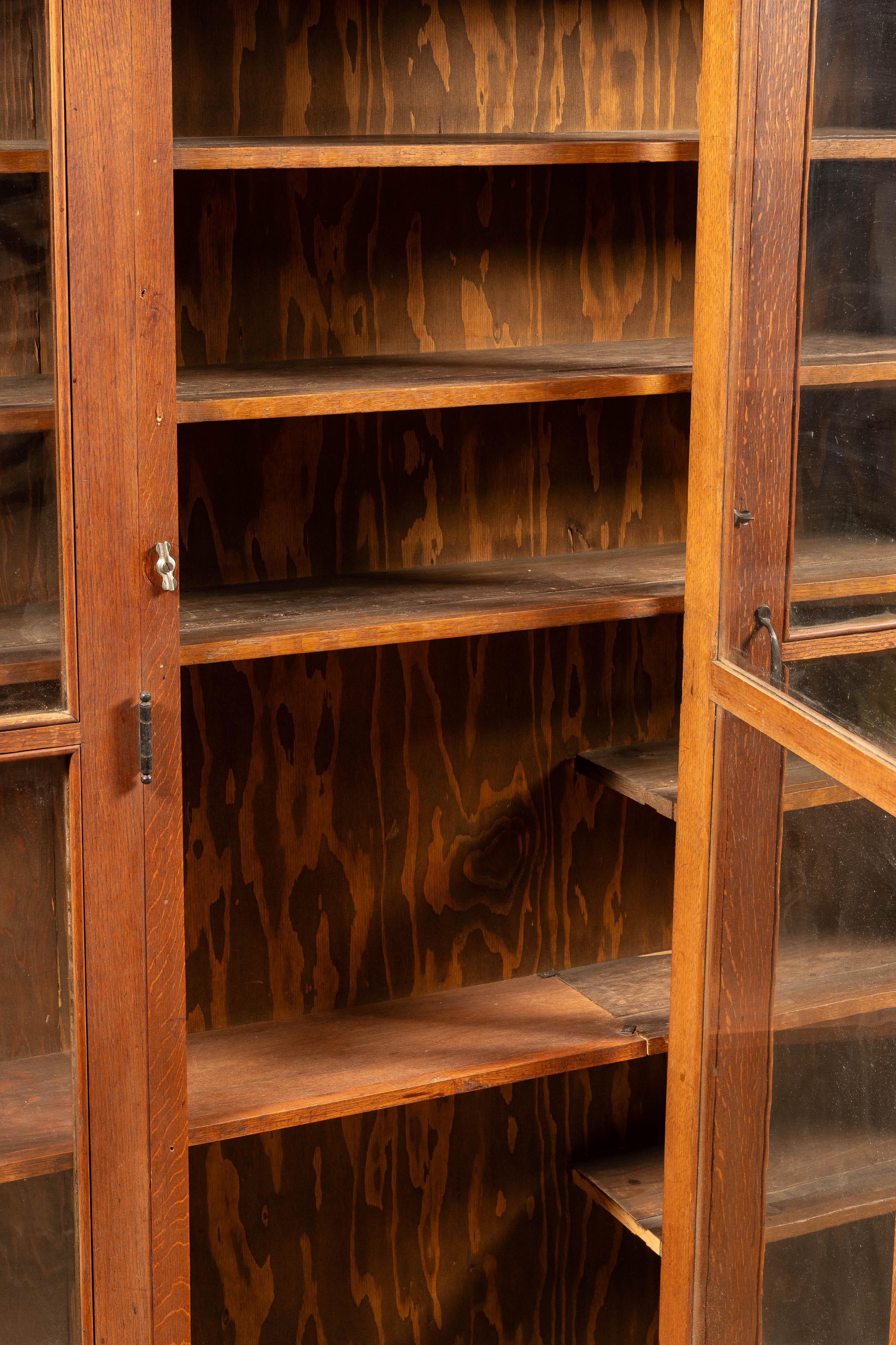 Early 20th Century Oak Laboratory Display Cabinet 1
