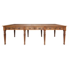 Early 20th Century Oak Library Table or Dining Table