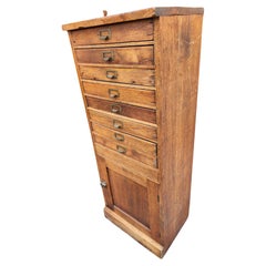 Early 20th Century Oak Seed & Grain Apothecary Cabinet