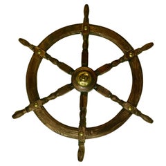 Early 20th Century Oak Ships Wheel  A wonderful and decorative piece