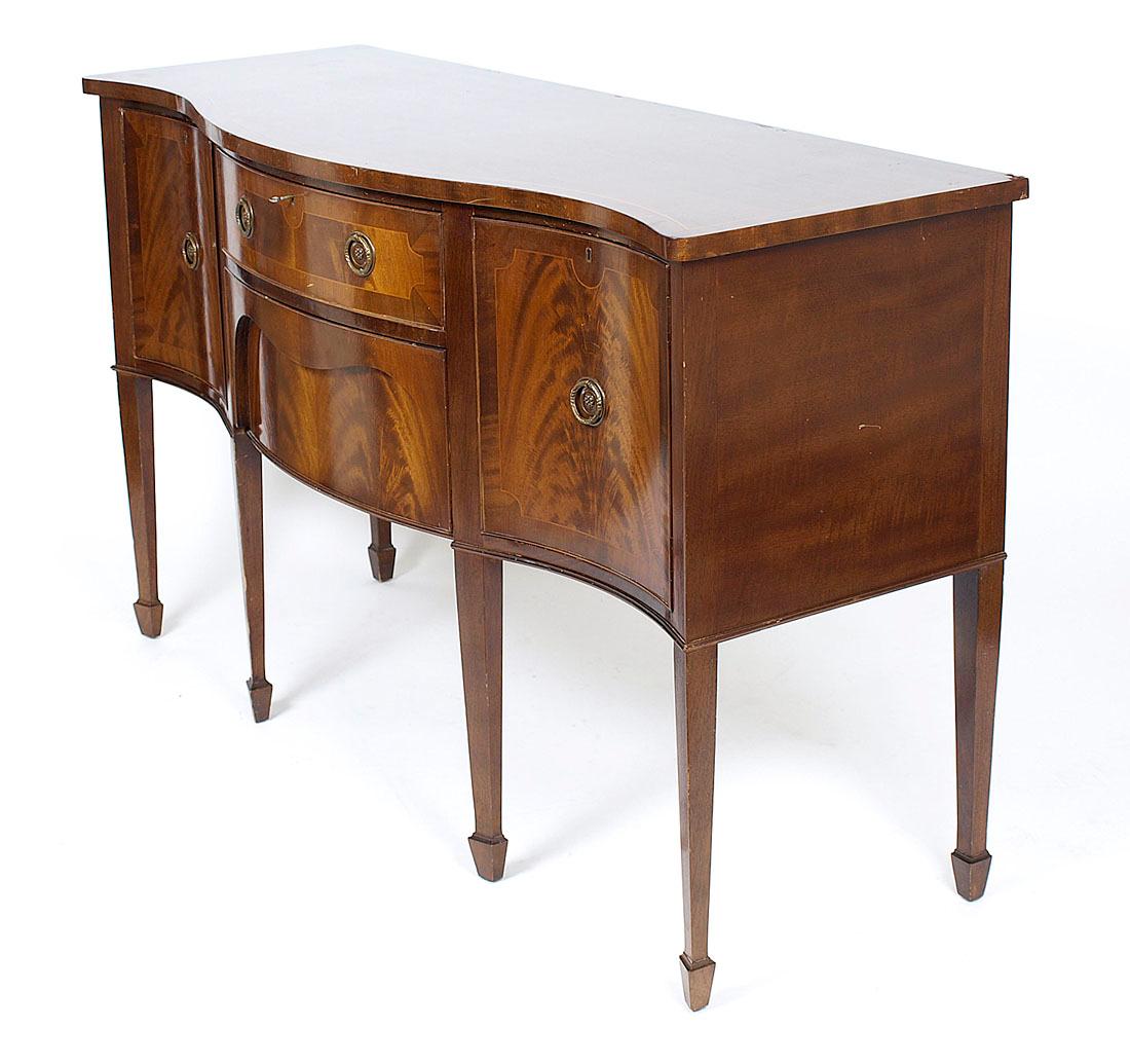 Veneer Early 20th Century Oak Sideboard Table