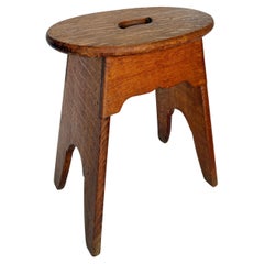 Early 20th Century Oak Stool