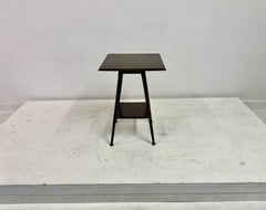 Early 20th Century Oak Two Tier Side Table with Ring Turned Legs