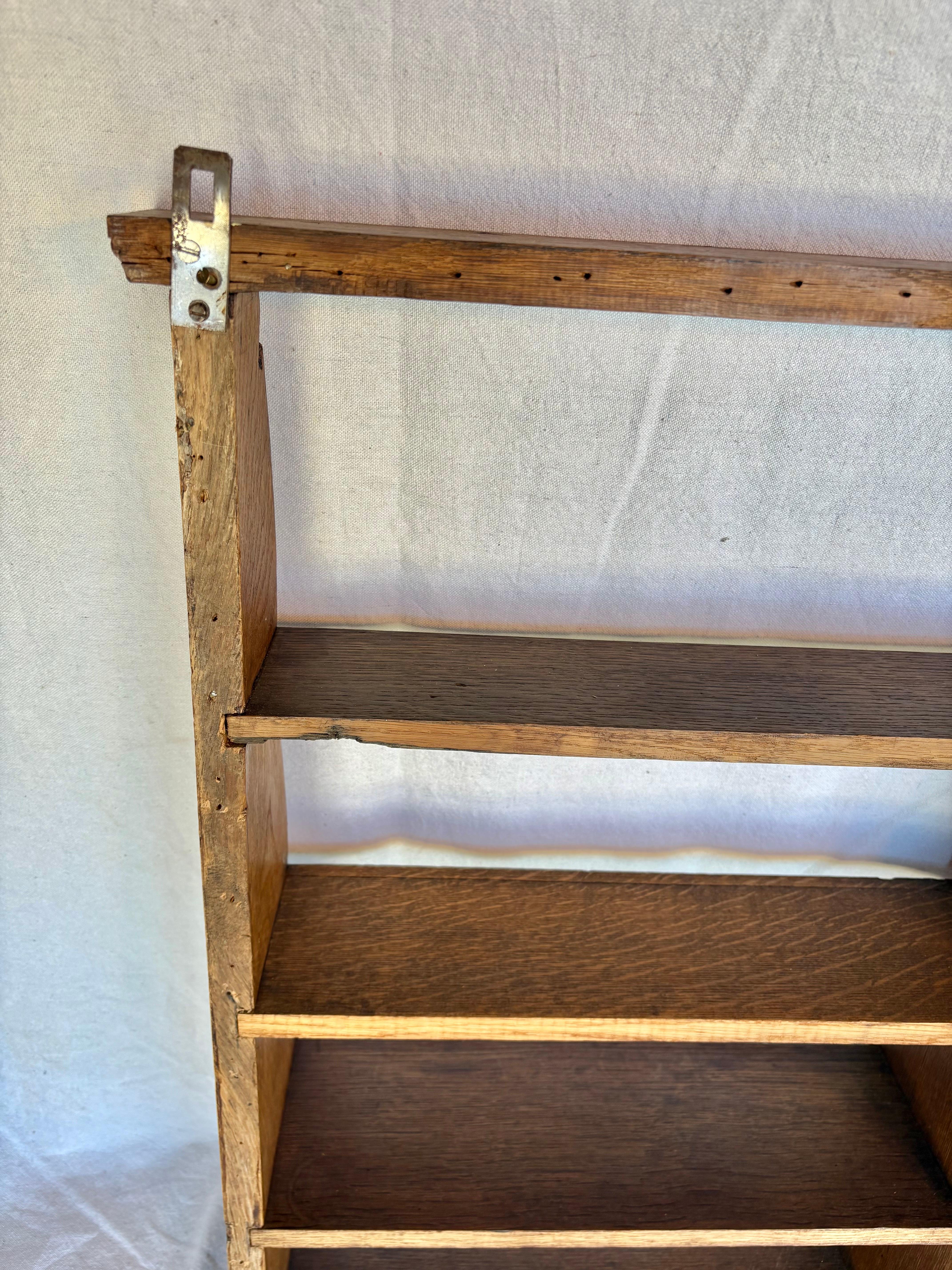 Early 20th Century Oak Wall Shelf For Sale 8