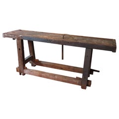 Early 20th Century Oak Workbench