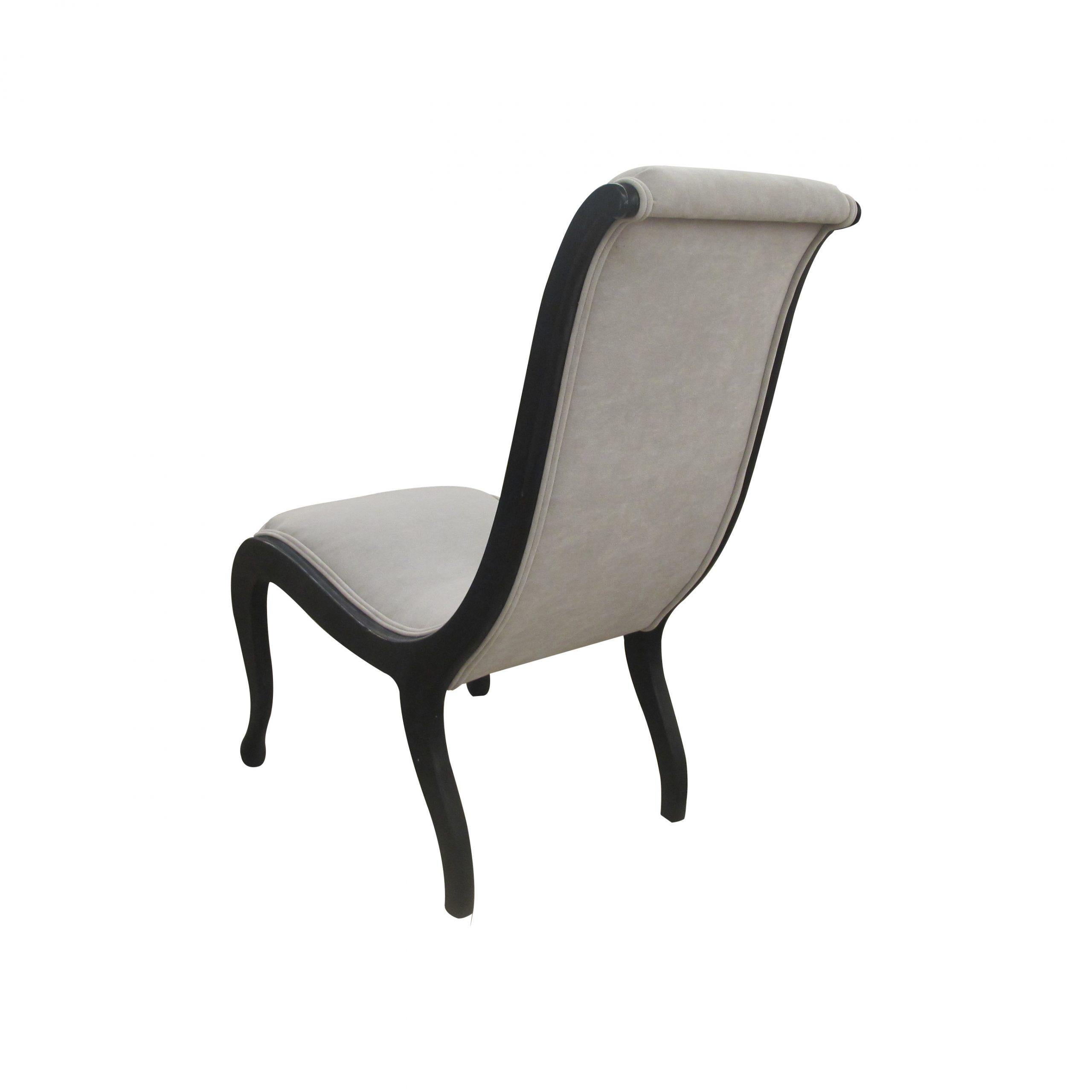 Art Deco Early 20th Century Occasional Swan Neck Single Chair, Swedish  For Sale