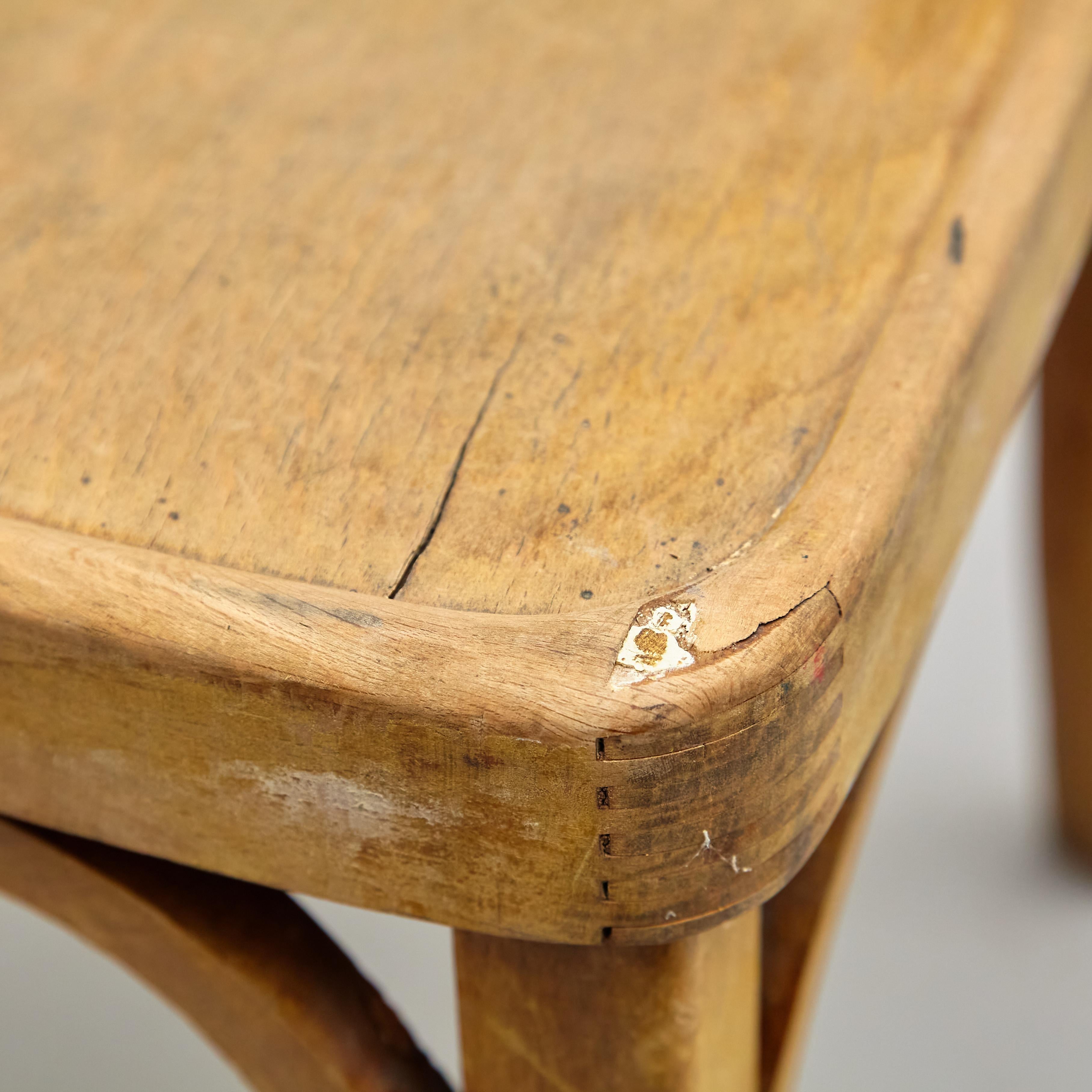 Silla de madera de oficina de principios del siglo XX, hacia 1940 en venta 6