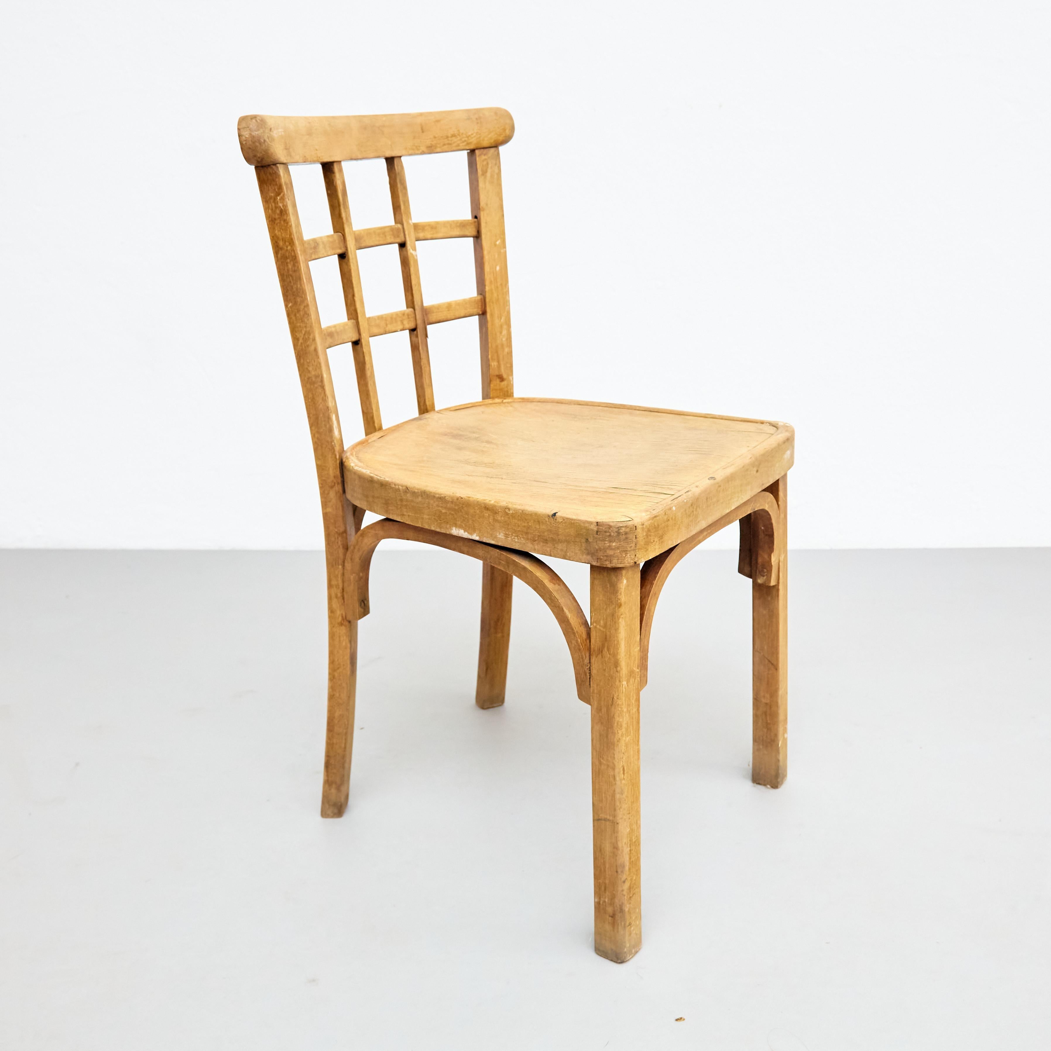 Silla de madera de oficina de principios del siglo XX, hacia 1940 en venta 10