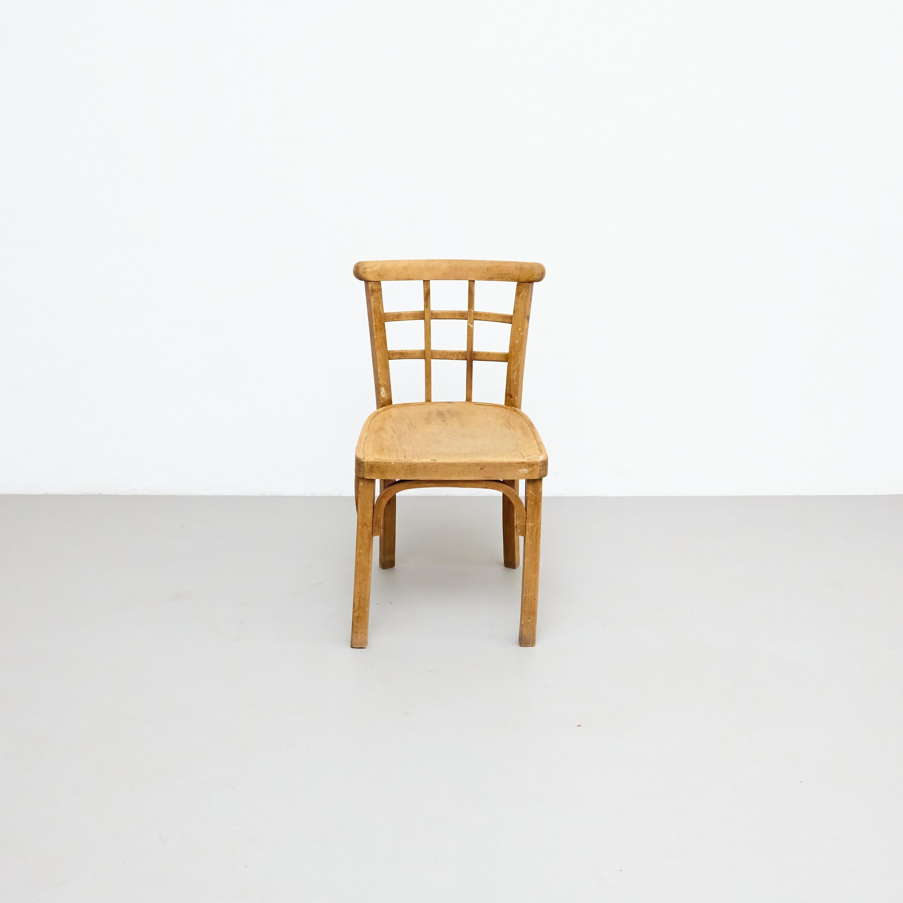 Silla de madera de oficina de principios del siglo XX, hacia 1940 Art Decó en venta