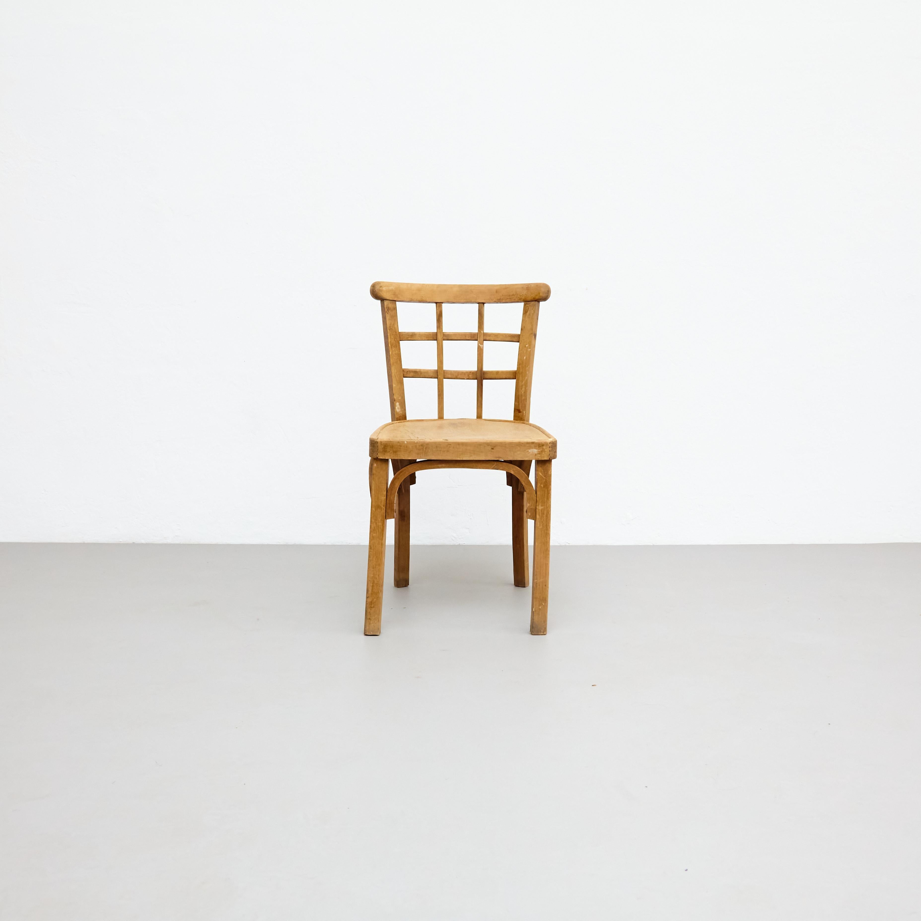 Silla de madera de oficina de principios del siglo XX, hacia 1940 Español en venta