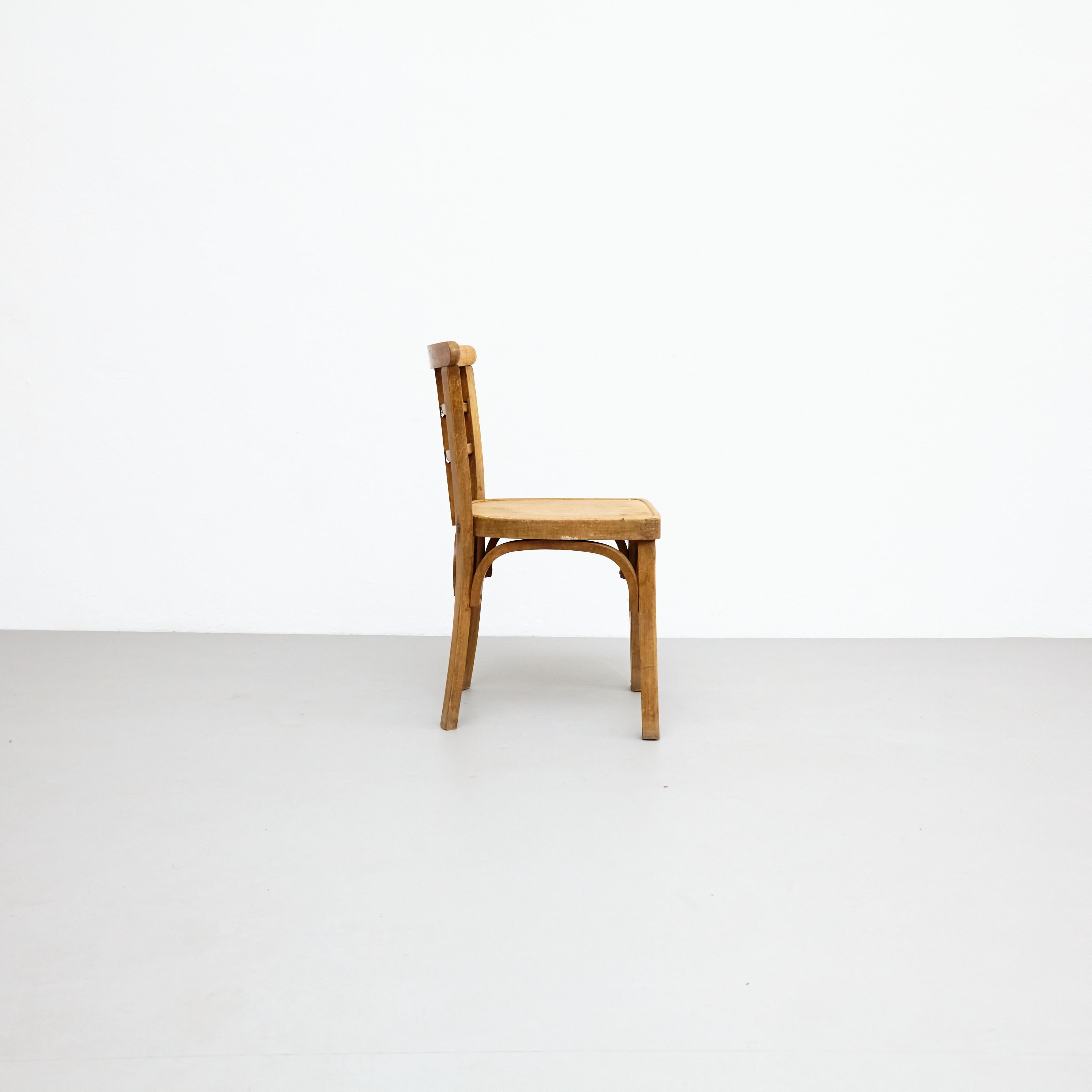 Silla de madera de oficina de principios del siglo XX, hacia 1940 mediados del siglo XX en venta
