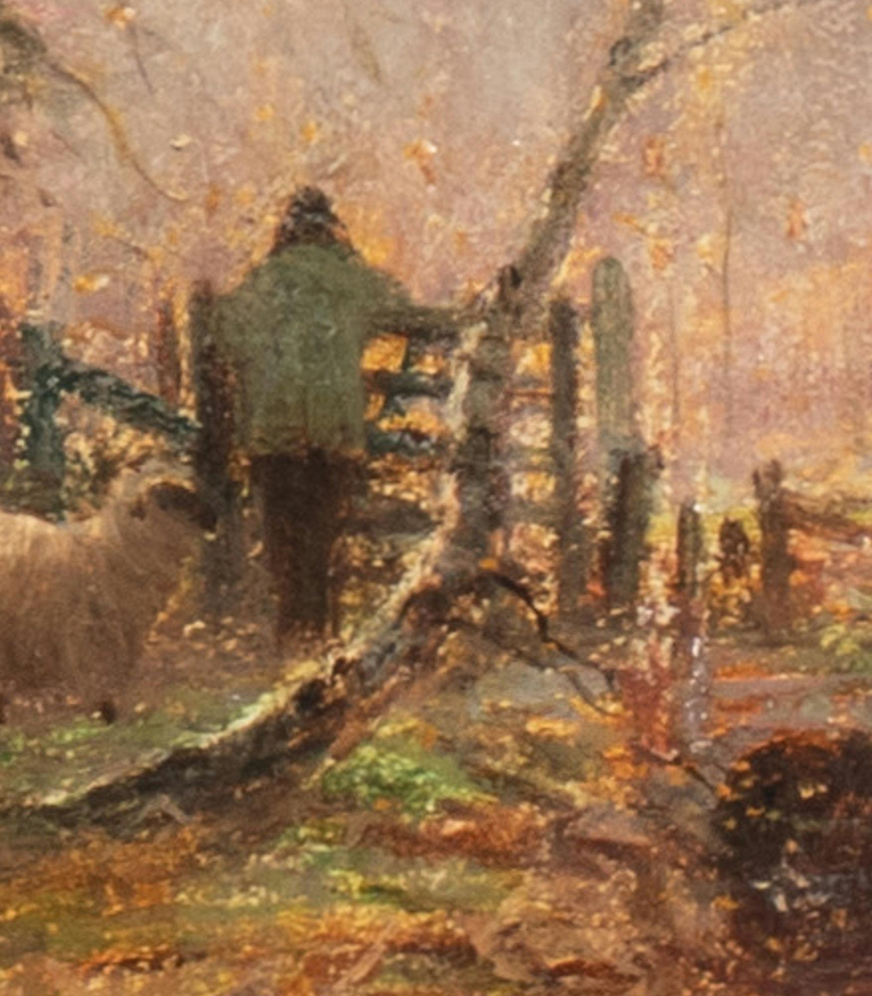 Inglese Olio su tavola dei primi del Novecento  