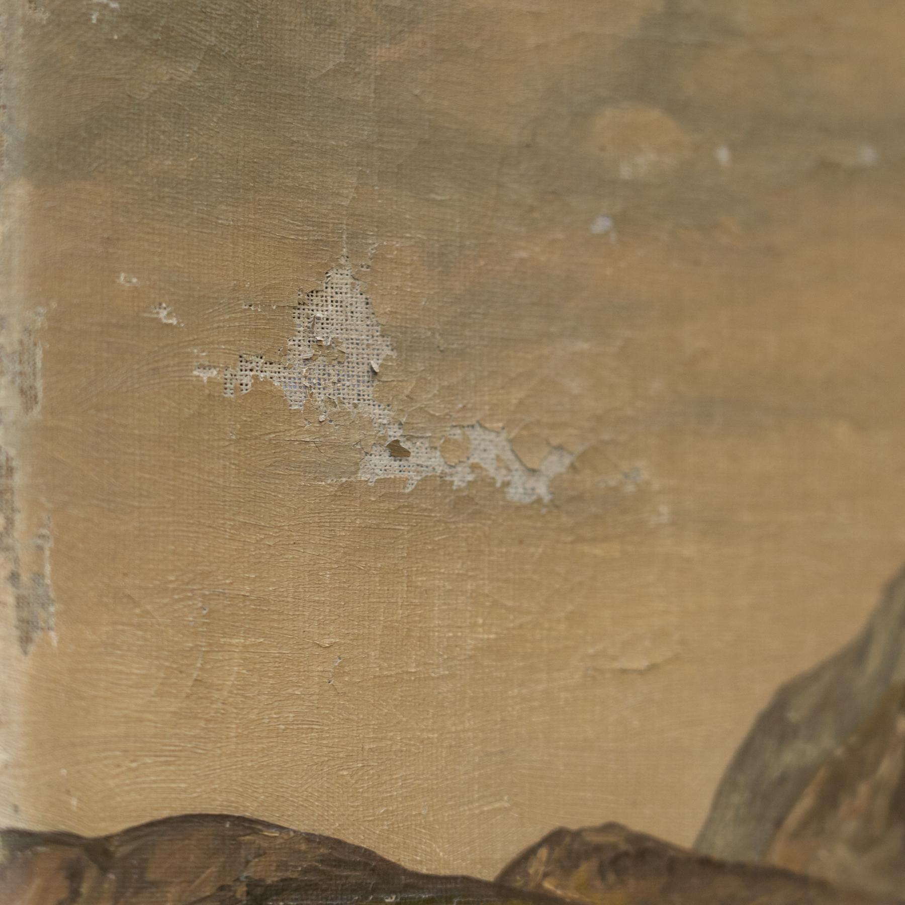 Metà XX secolo Opera d'arte del Cervino, olio su tela, dei primi del Novecento in vendita