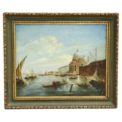 Early 20th Century Oil on Canvas Painting of Venice