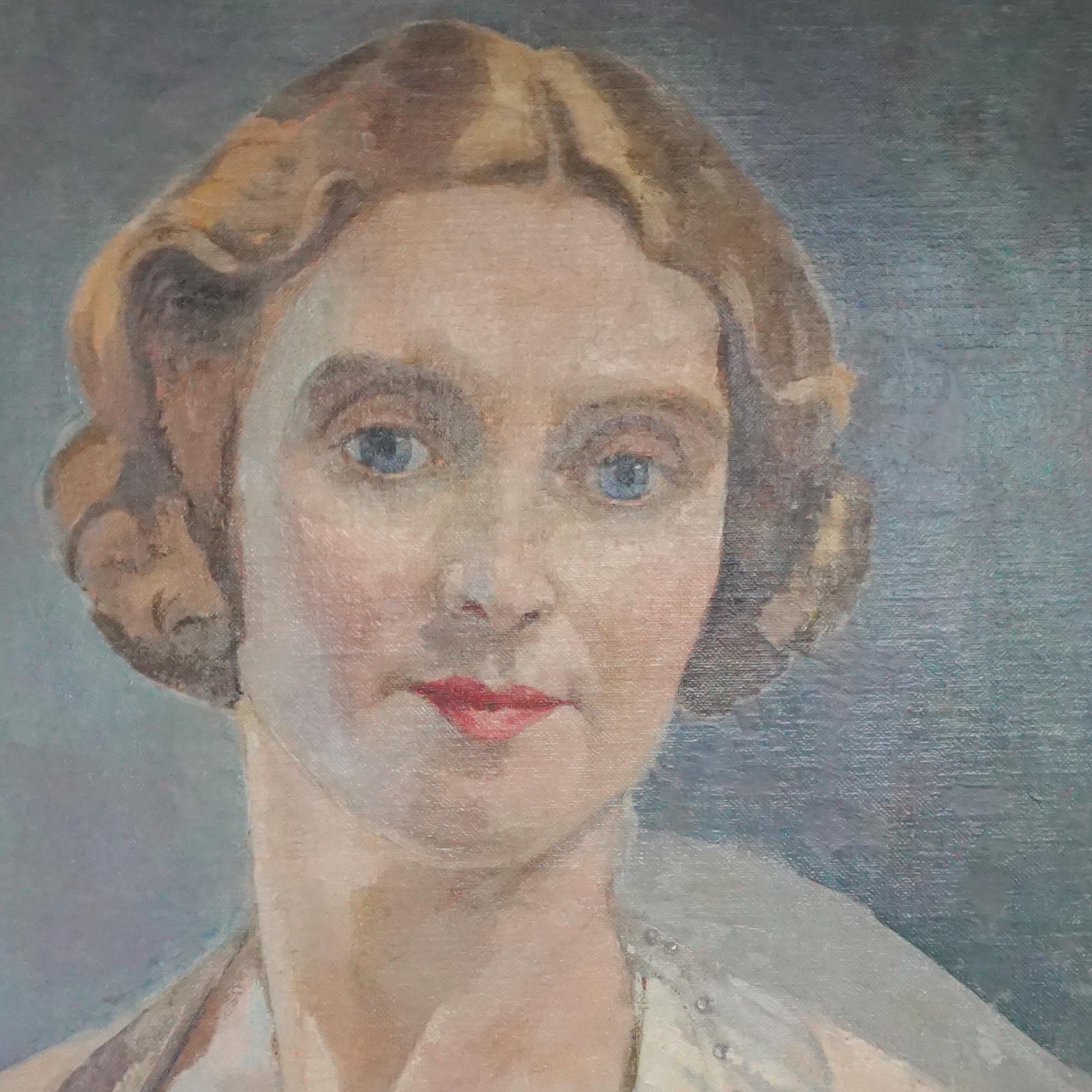 Early 20th Century oil on canvas portrait of a Society Lady For Sale 2