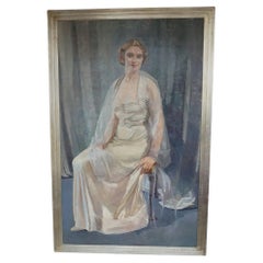 Early 20th Century oil on canvas portrait of a Society Lady