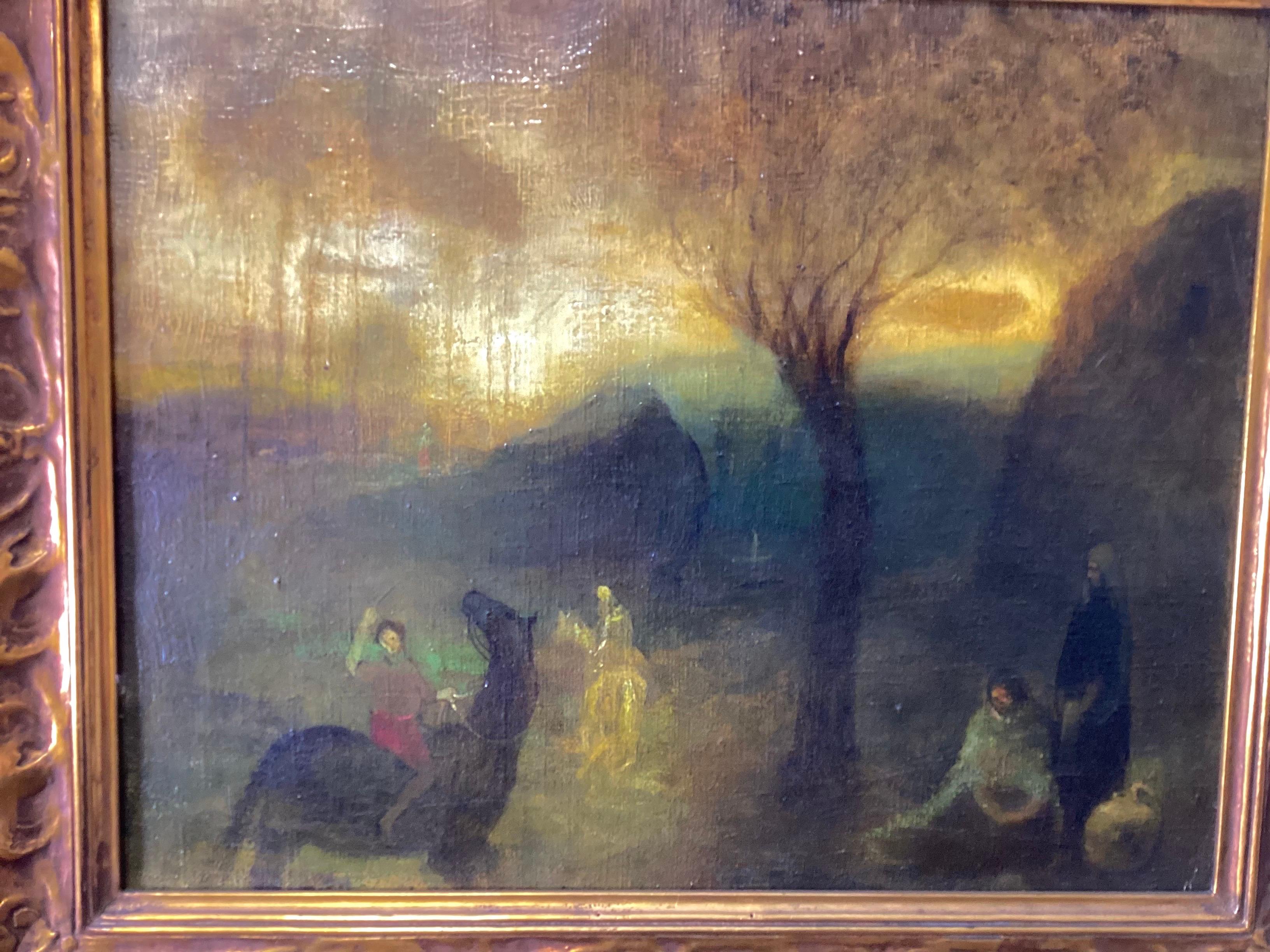 Giltwood Early 20th Century Oil on Canvass 