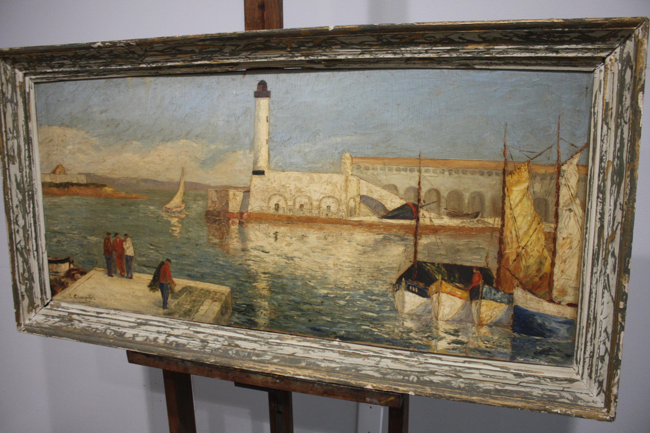 Early 20th Century Oil on Panel For Sale 5