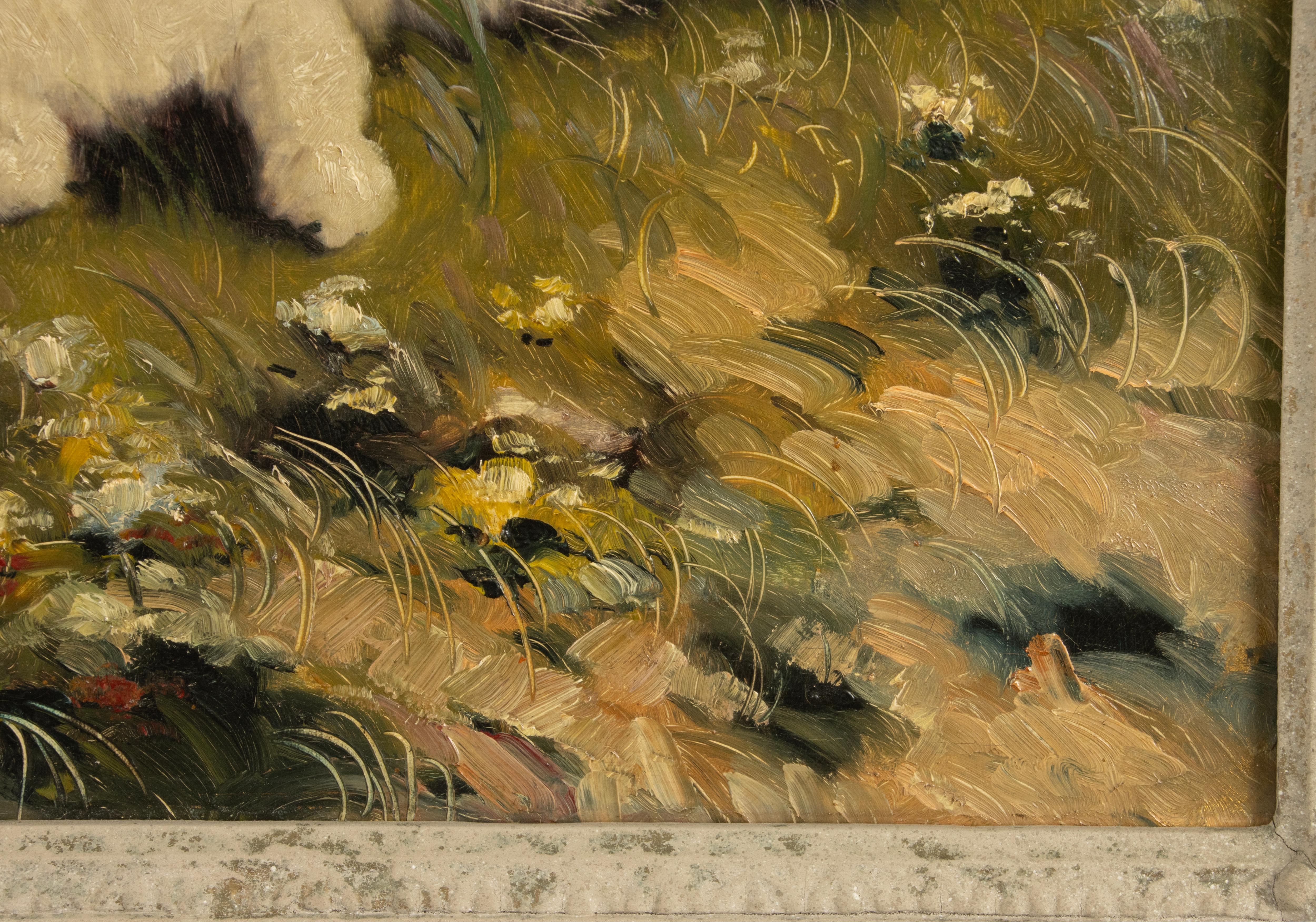 Early 20th Century Oil Painting - Angora Cats - by Benö Boleradszky 5