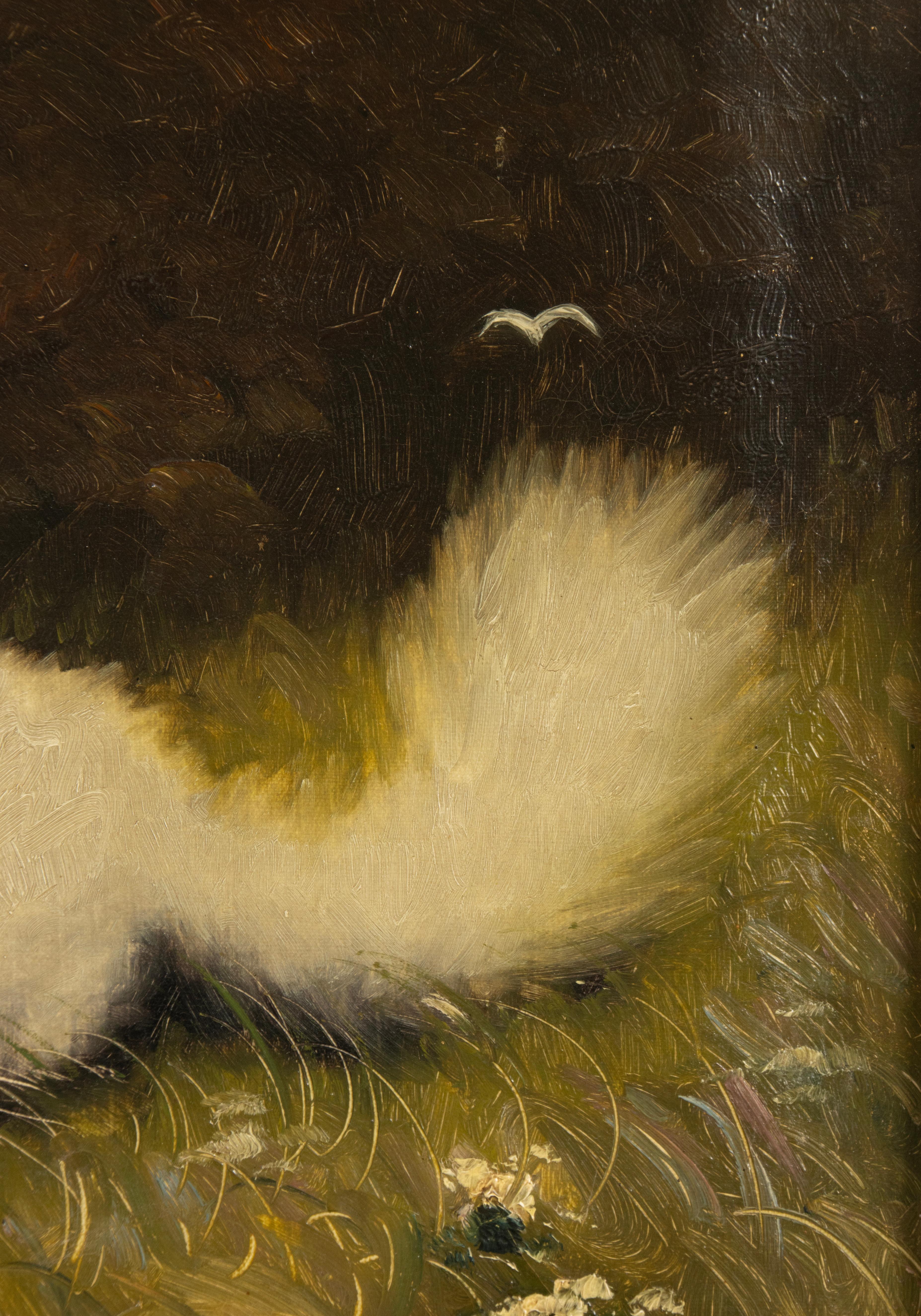 Early 20th Century Oil Painting - Angora Cats - by Benö Boleradszky In Good Condition In Casteren, Noord-Brabant